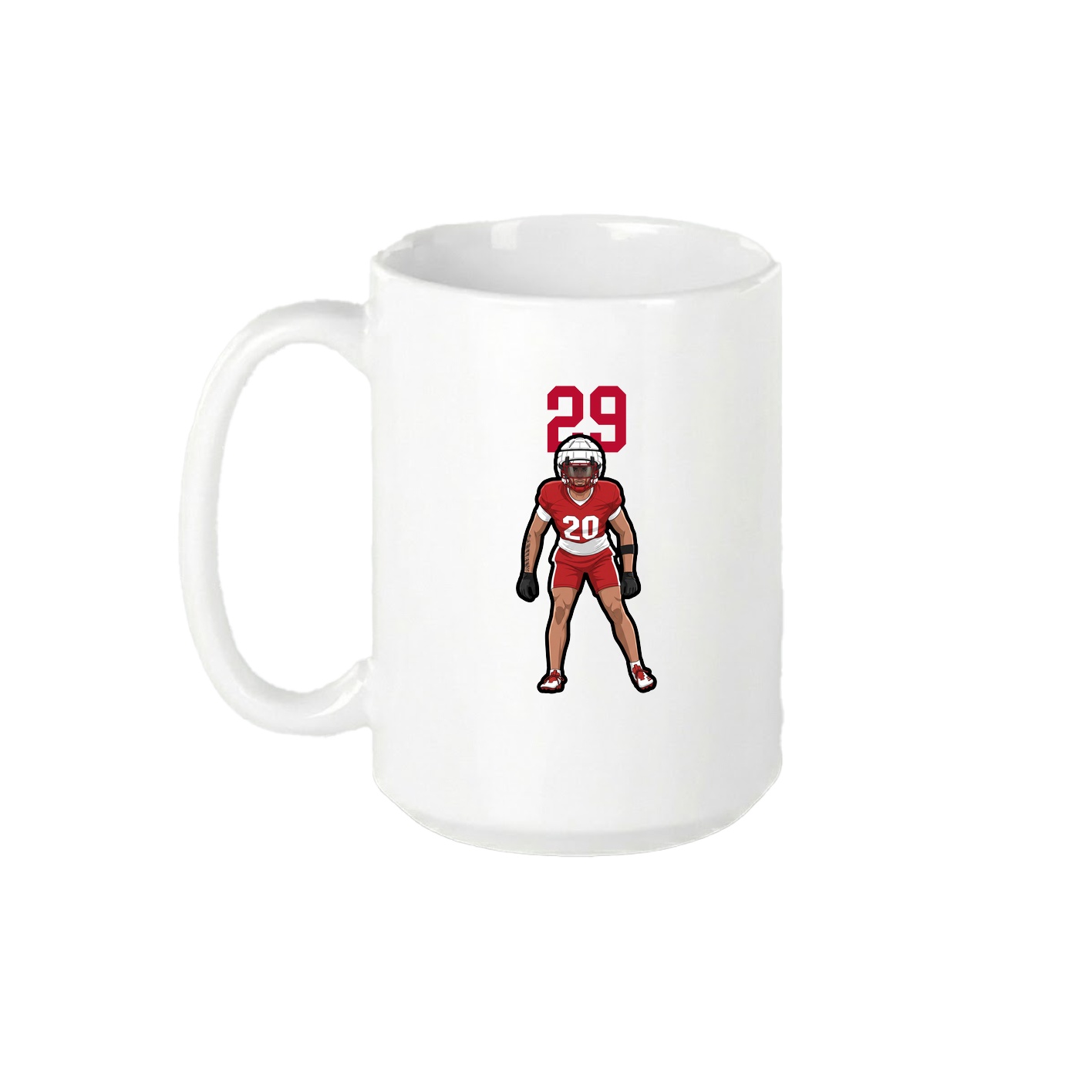 15oz Coffee Mug — Number Top in White