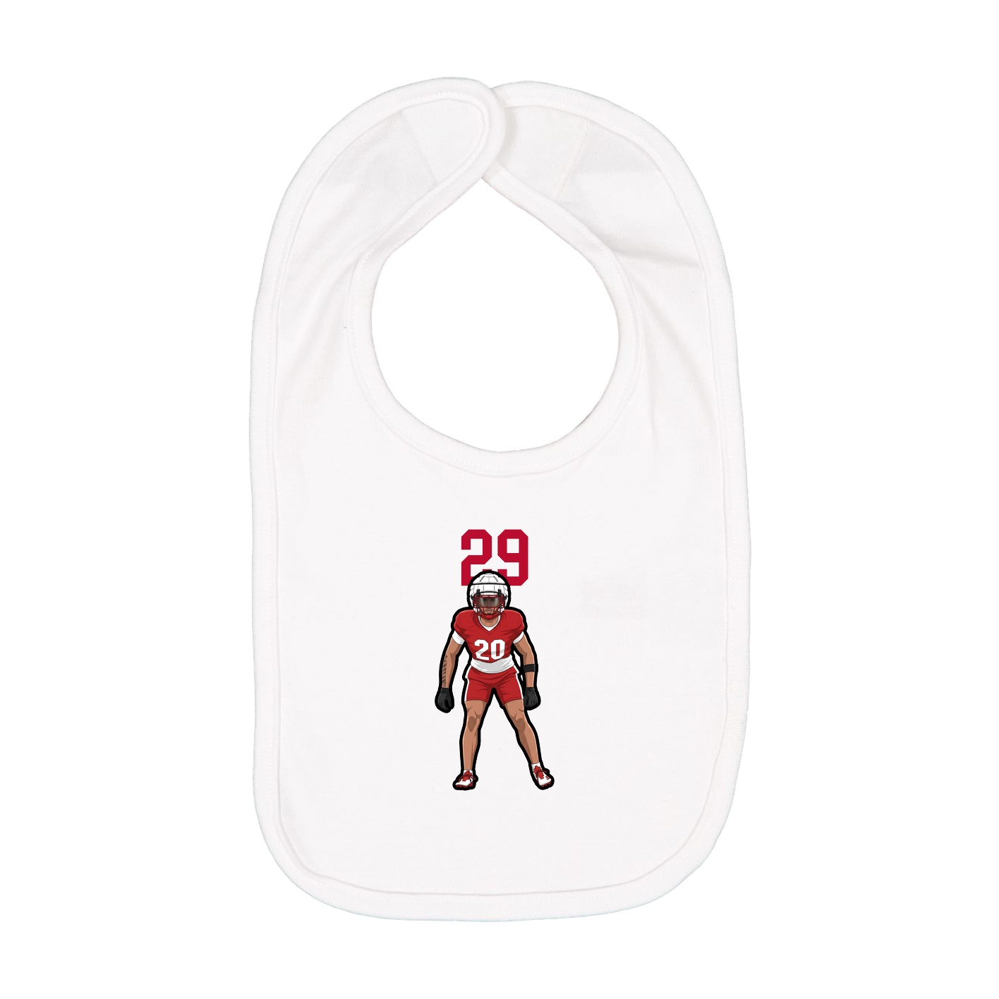 Infant Bib — Number Top in White