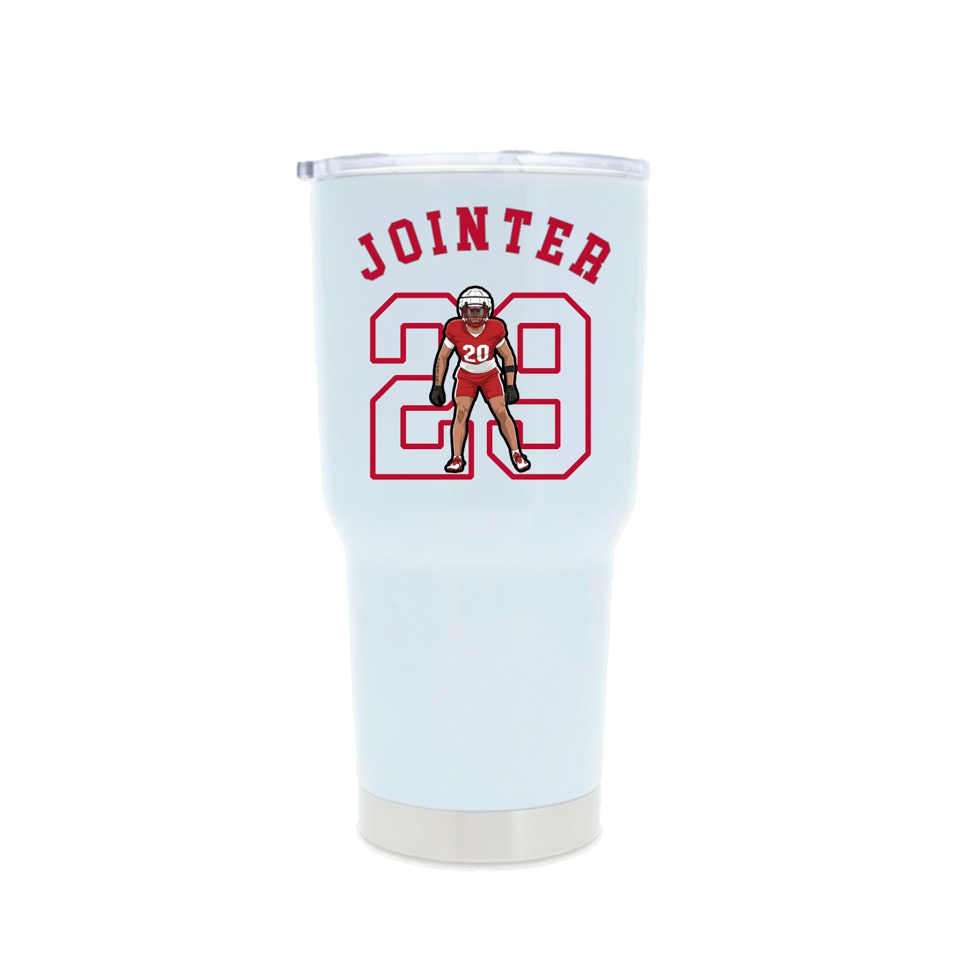 30oz Stainless Steel Tumbler — Shirsey Arch in White