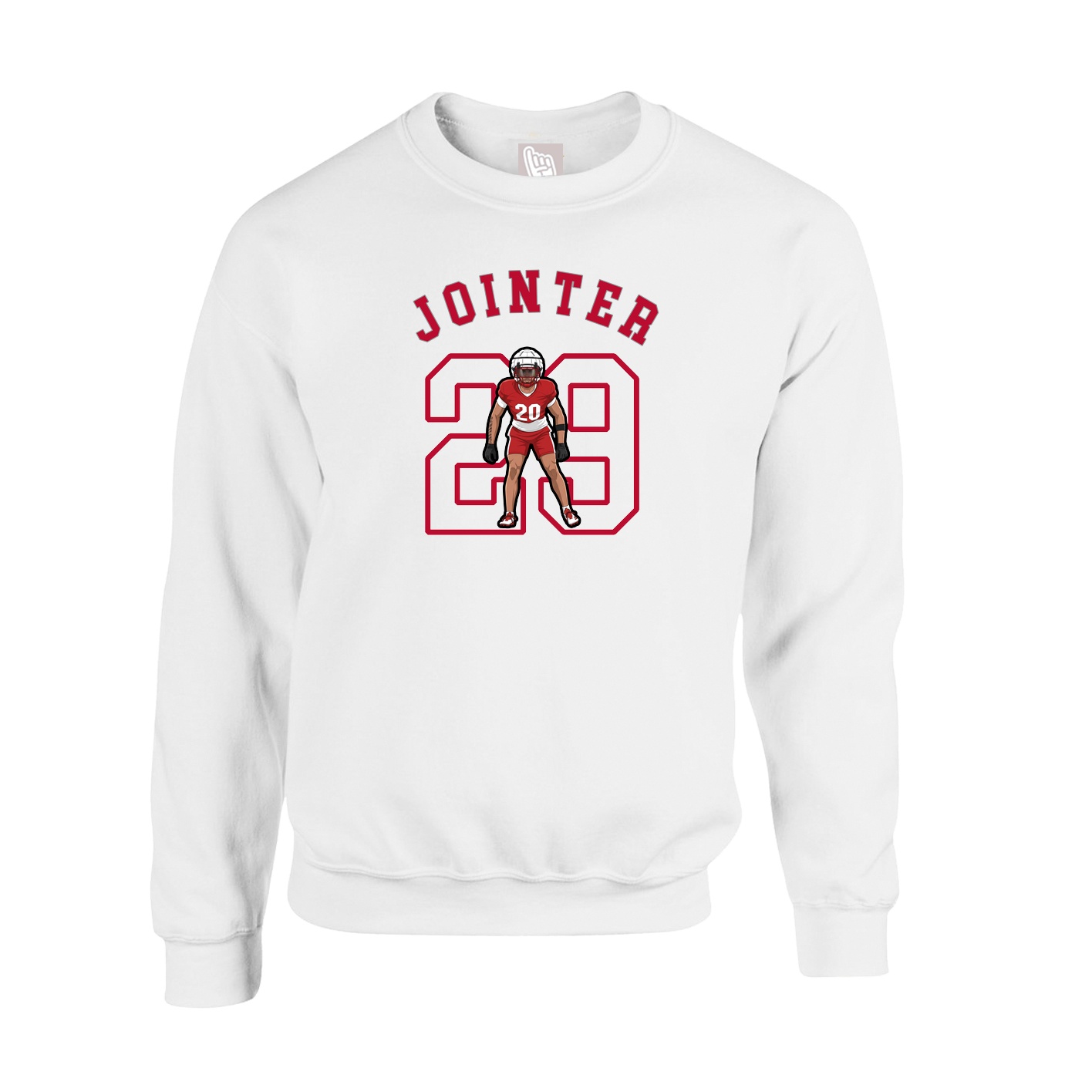 Fleece Crew — Shirsey Arch in White
