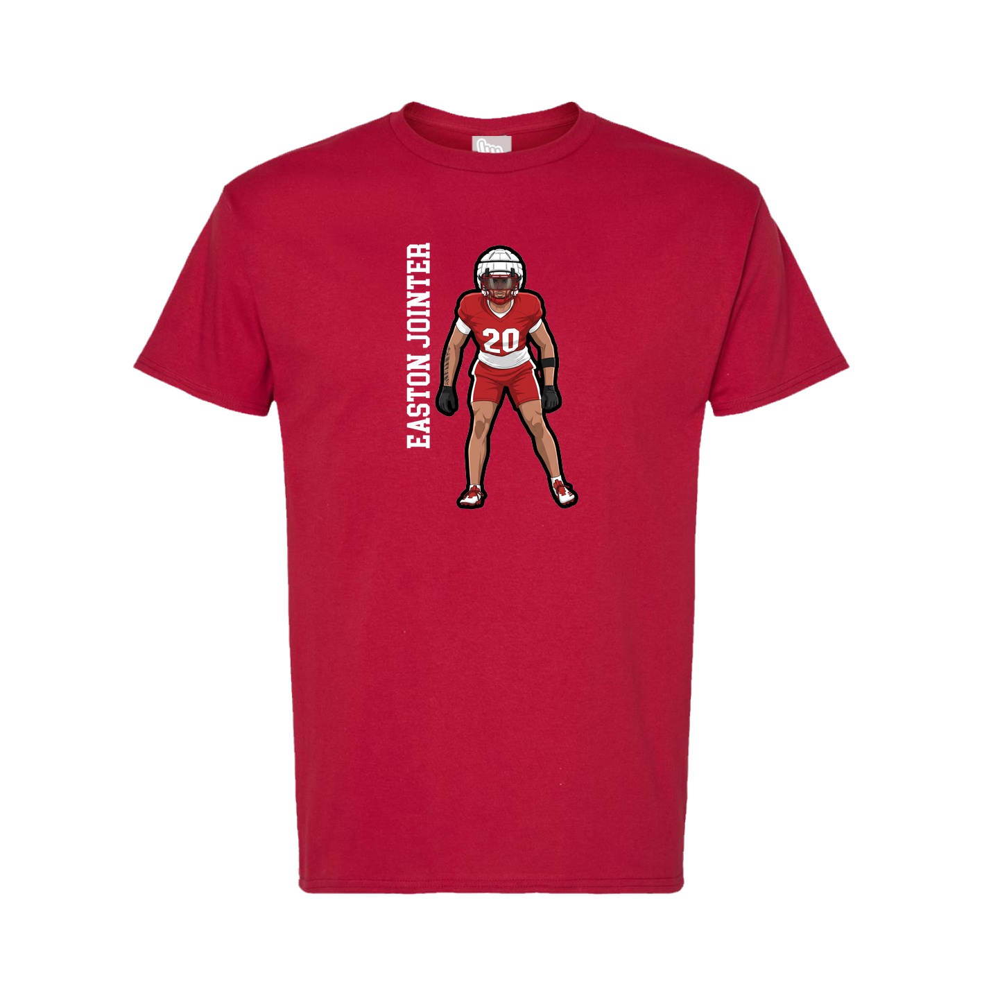 Tee — Name Vertical in Crimson