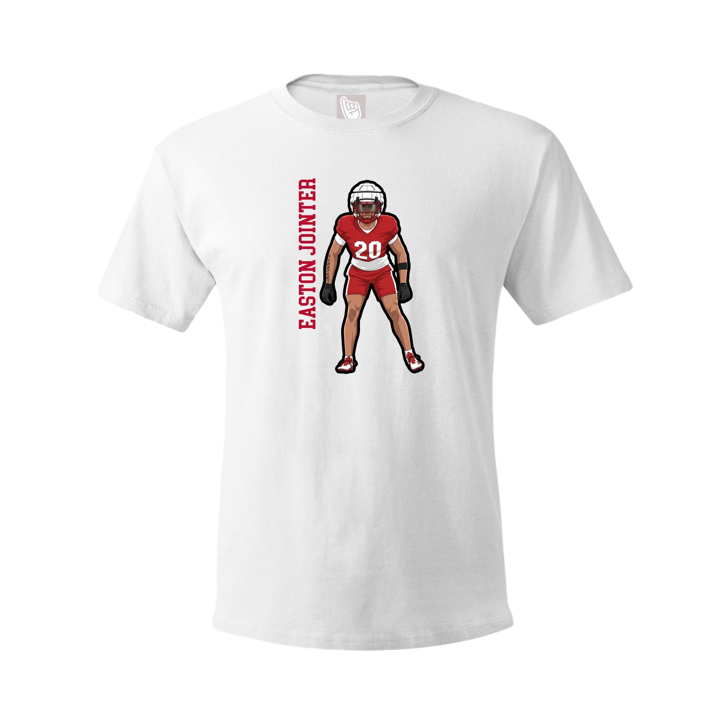 Tee — Name Vertical in White