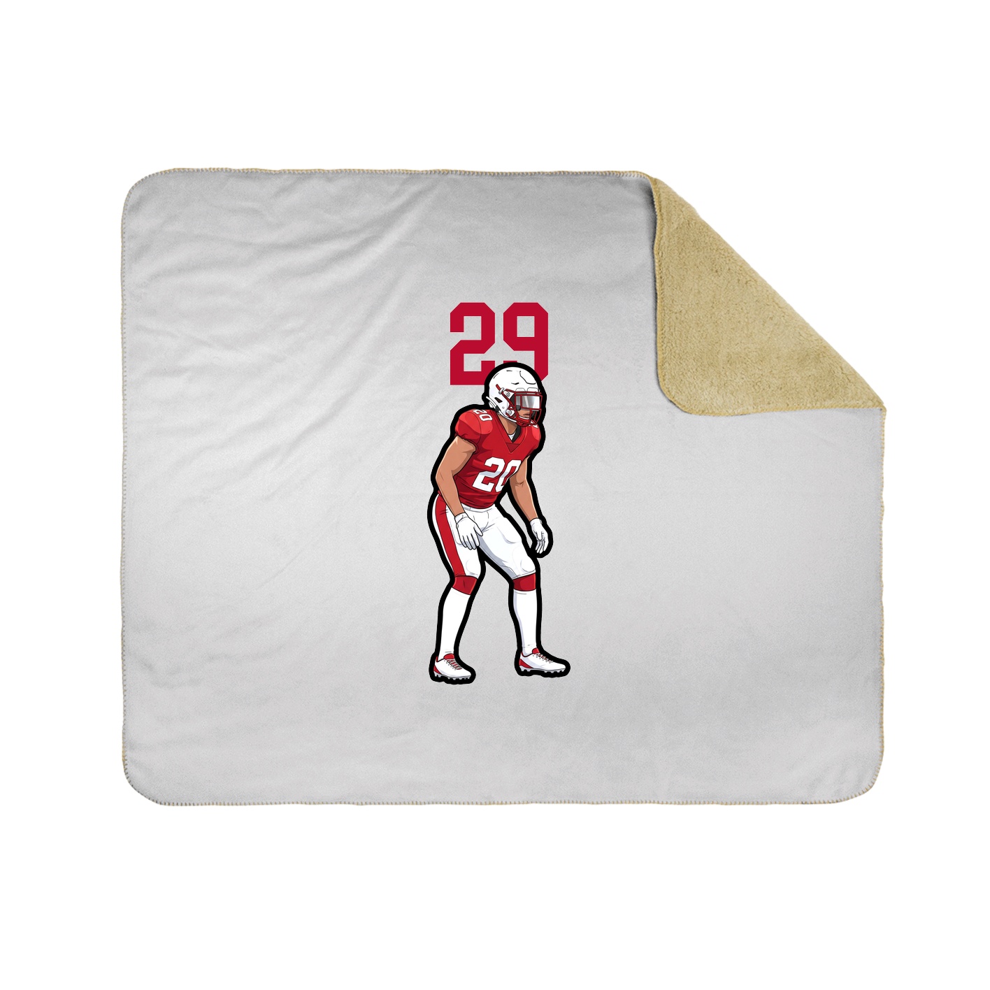 Throw Blanket — Number Top in White