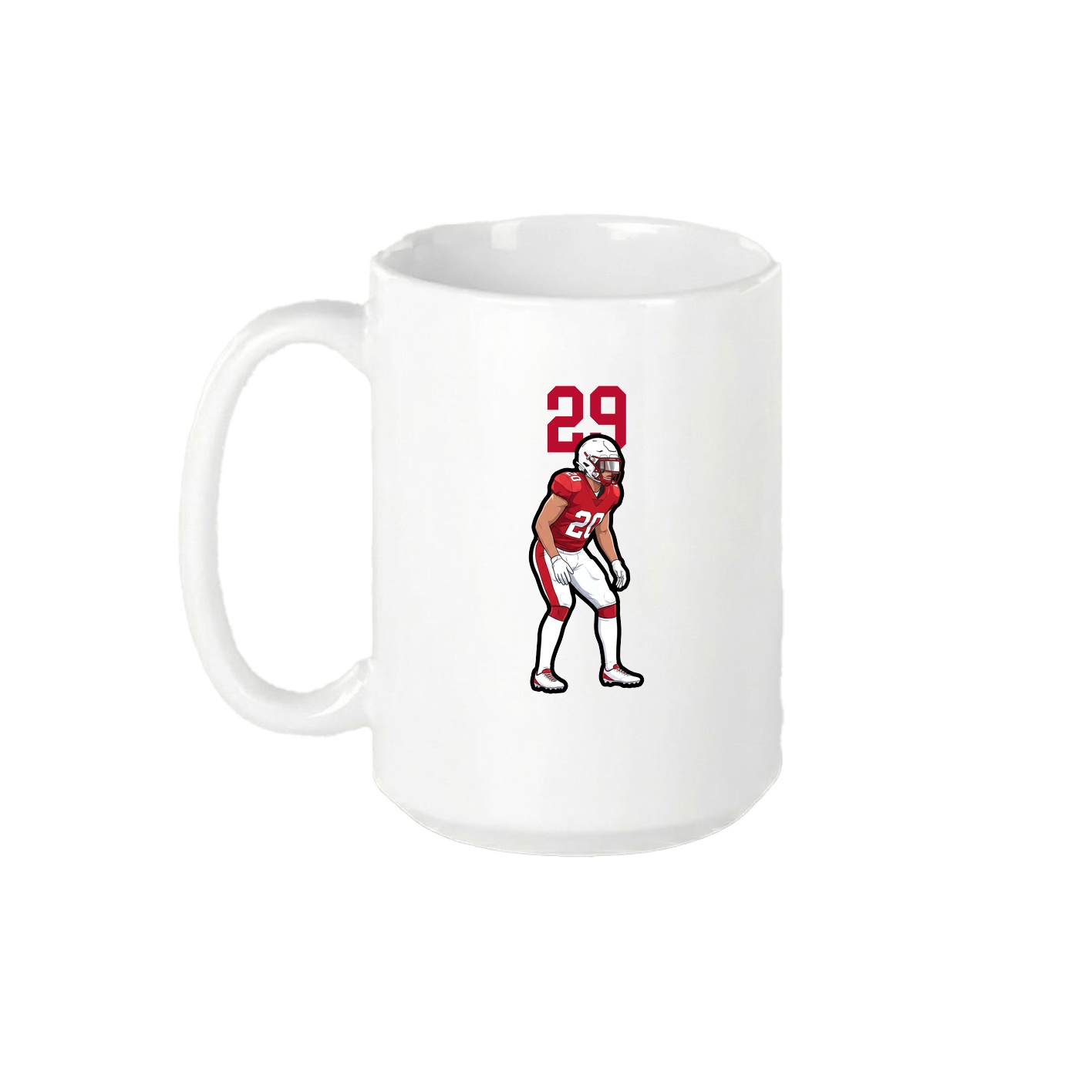15oz Coffee Mug — Number Top in White