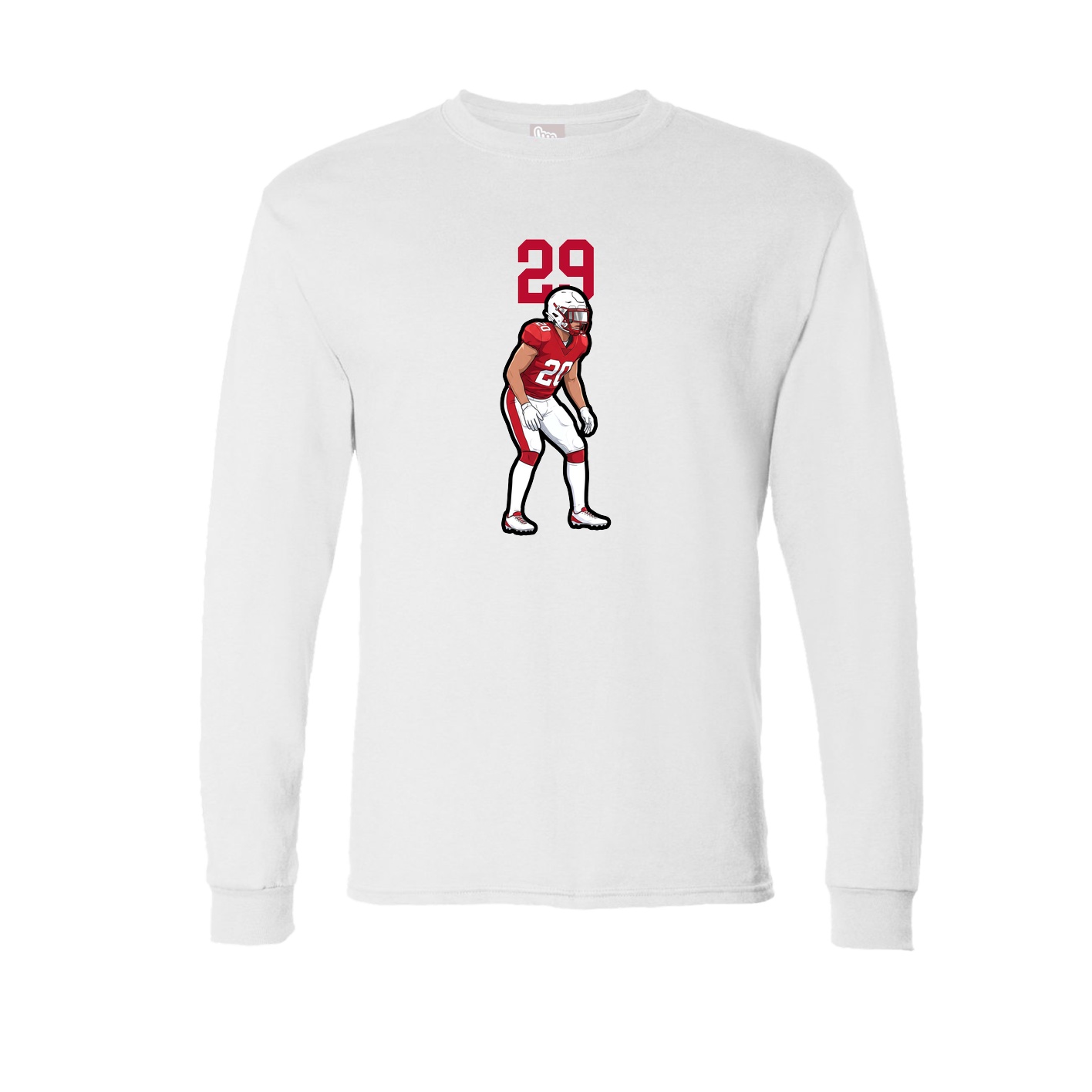 Long Sleeve Tee — Number Top in White