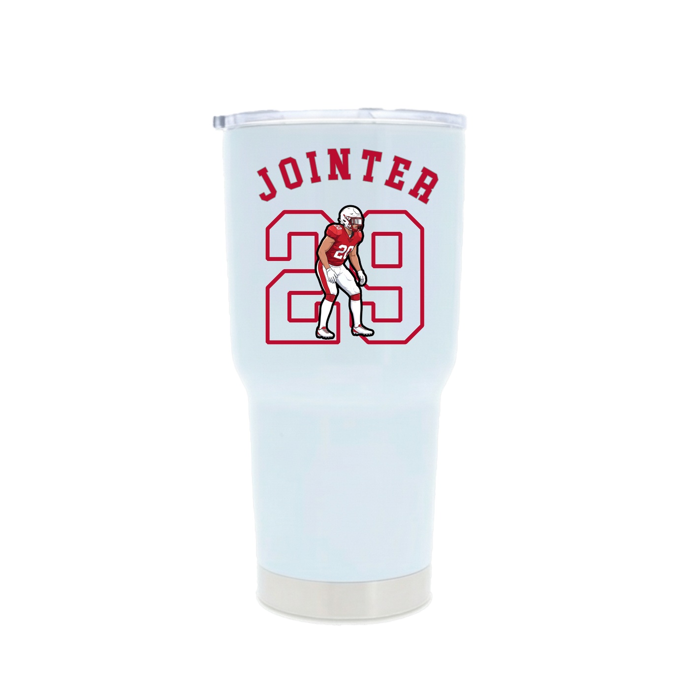 30oz Stainless Steel Tumbler — Shirsey Arch in White
