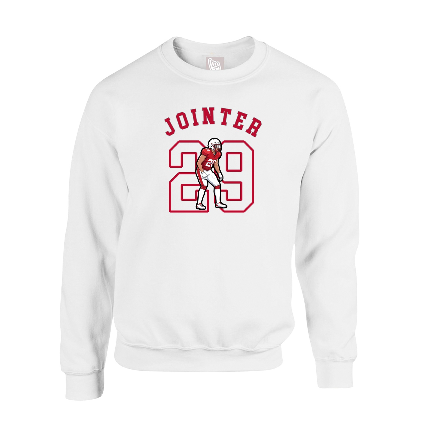 Fleece Crew — Shirsey Arch in White