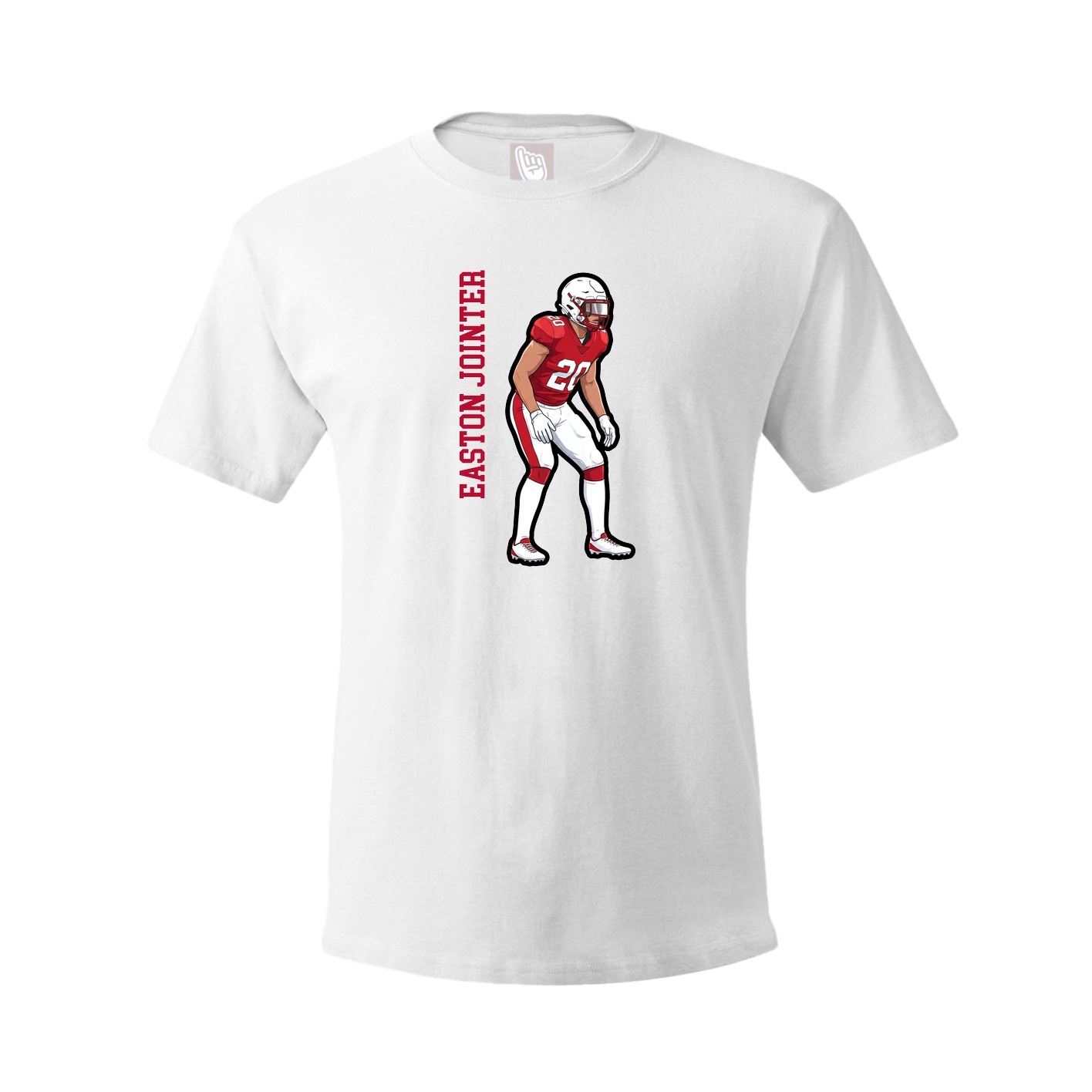 Youth Tee — Name Vertical in White