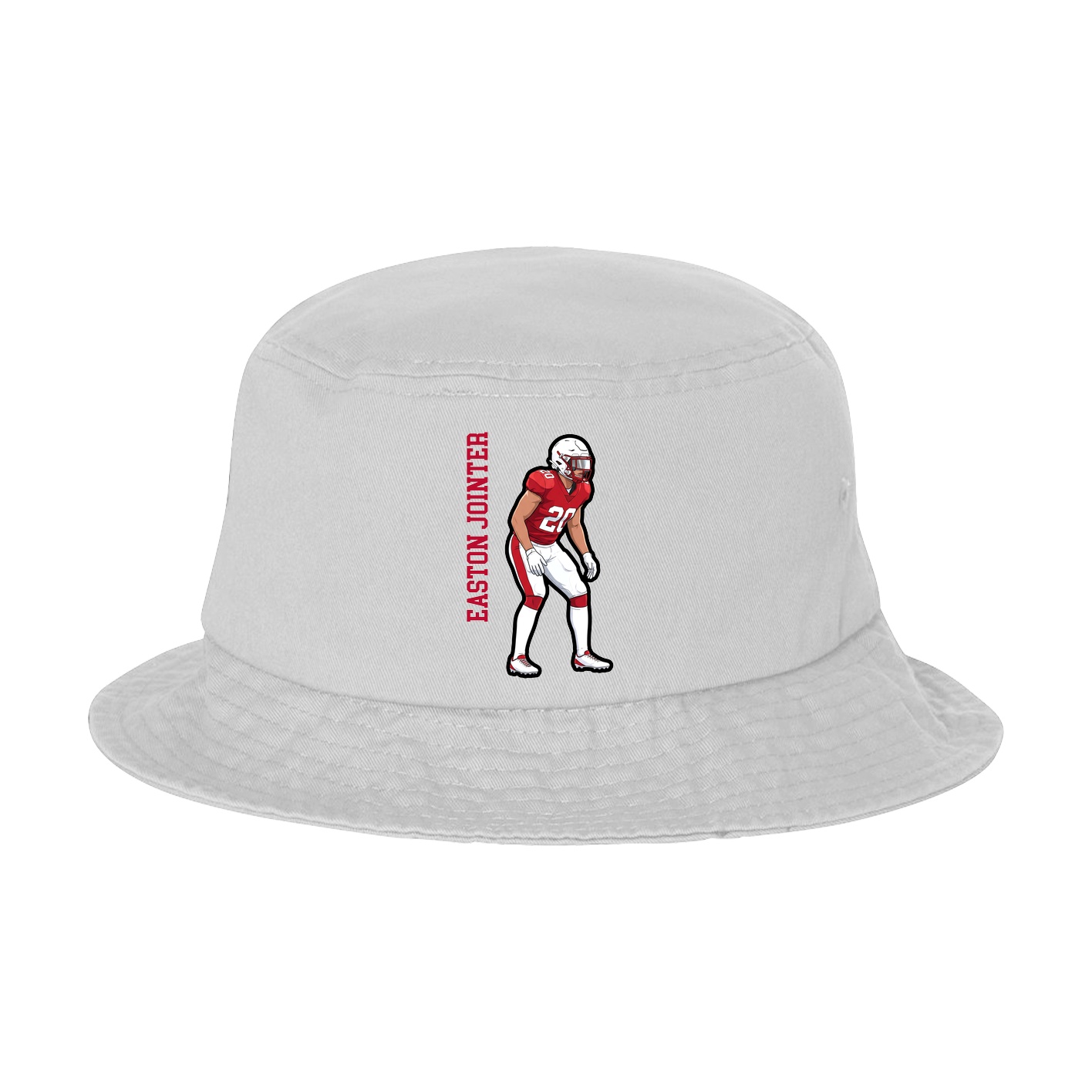 Bucket Cap — Name Vertical in White