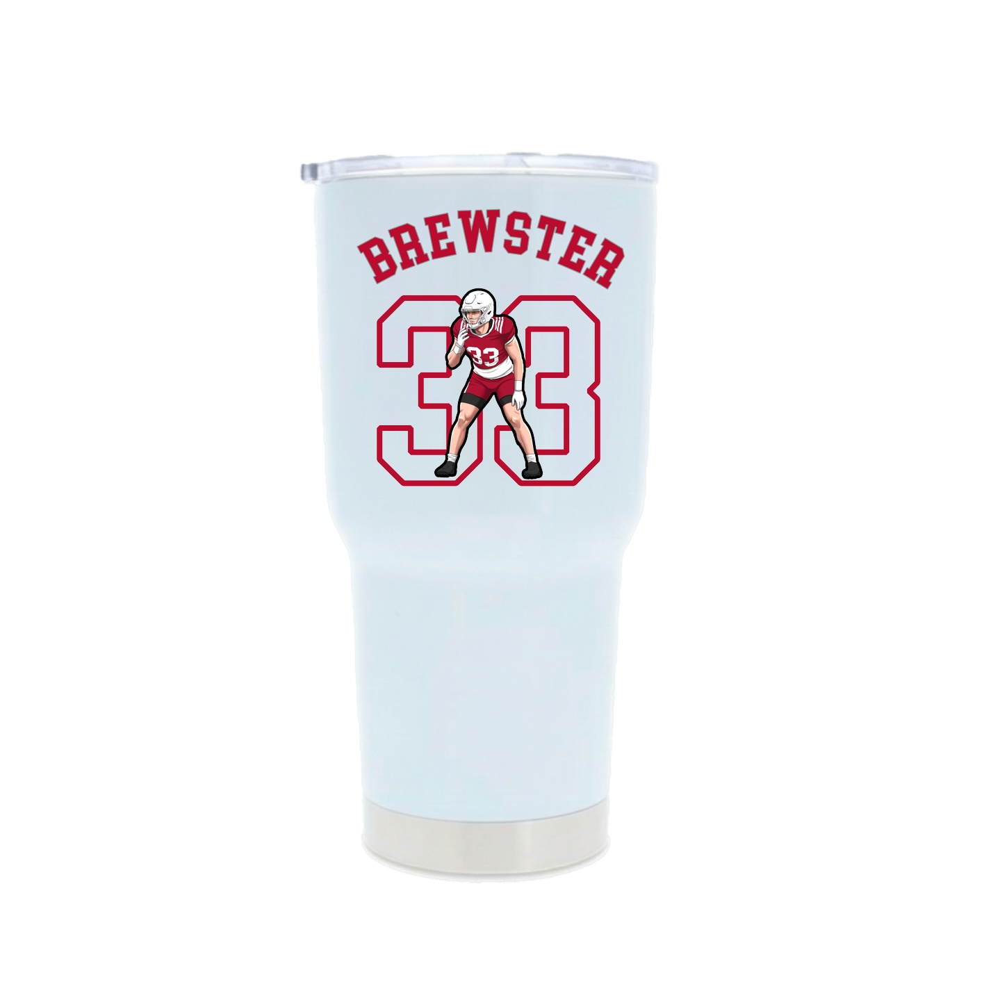 30oz Stainless Steel Tumbler — Shirsey Arch in White
