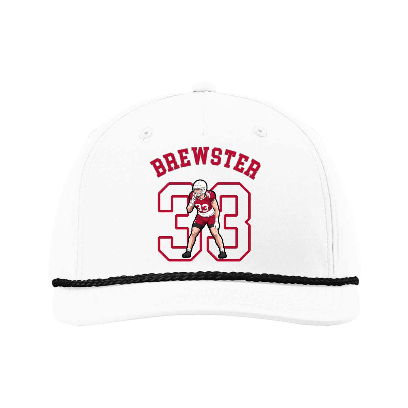 Five-Panel Classic Rope Cap — Shirsey Arch in White
