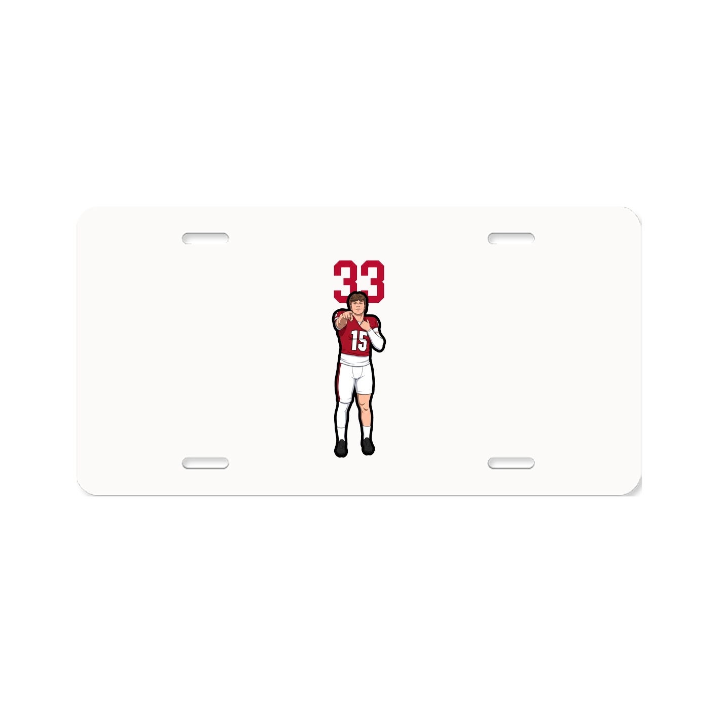 License Plate — Number Top in Classic
