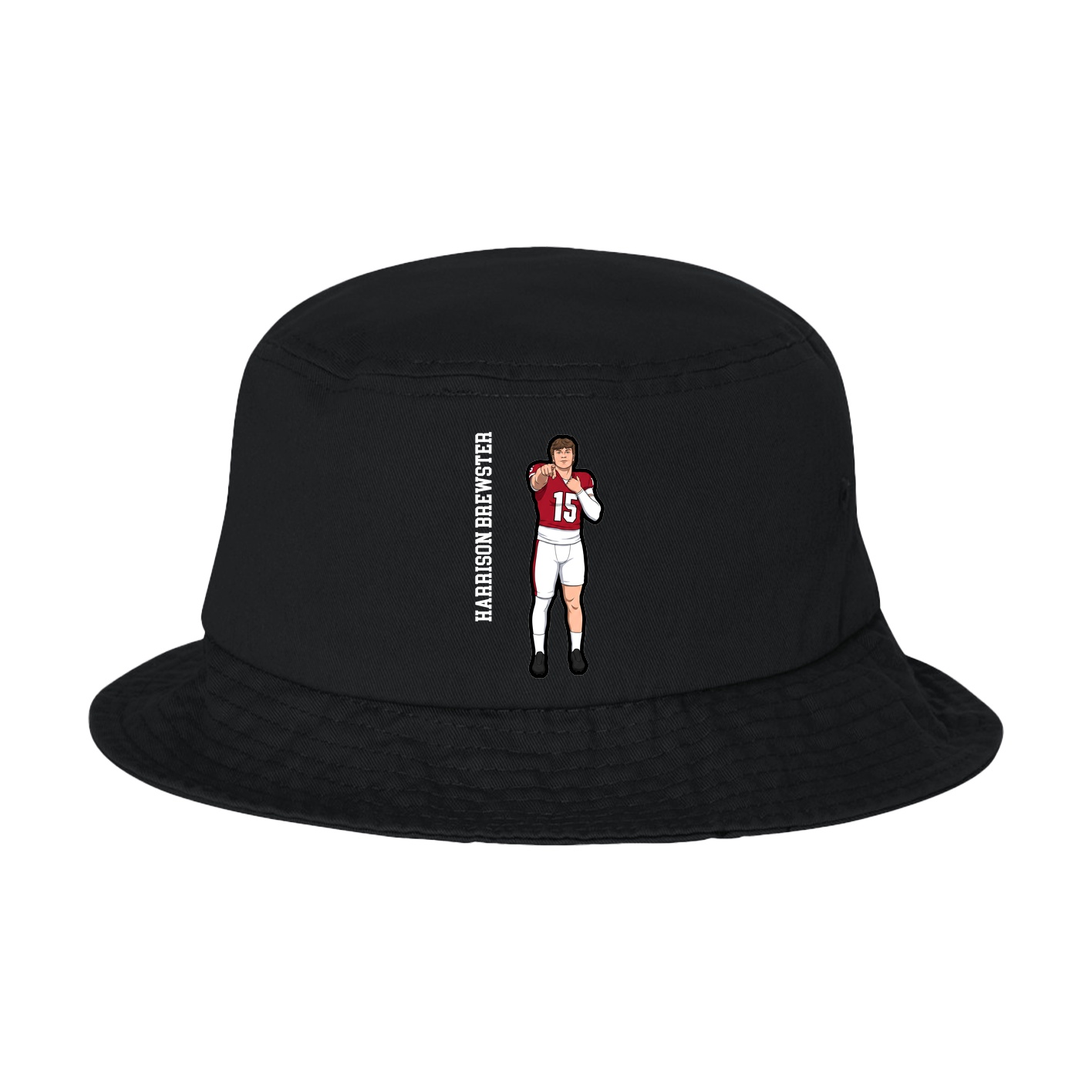 Bucket Cap — Name Vertical in Black