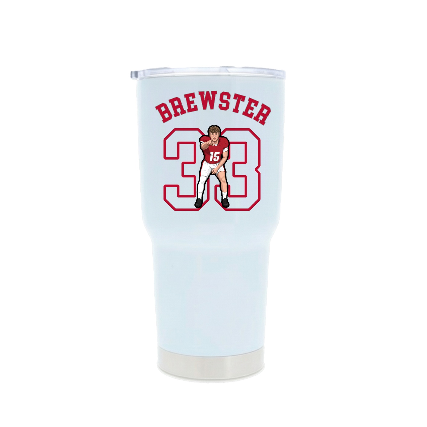 30oz Stainless Steel Tumbler — Shirsey Arch in White