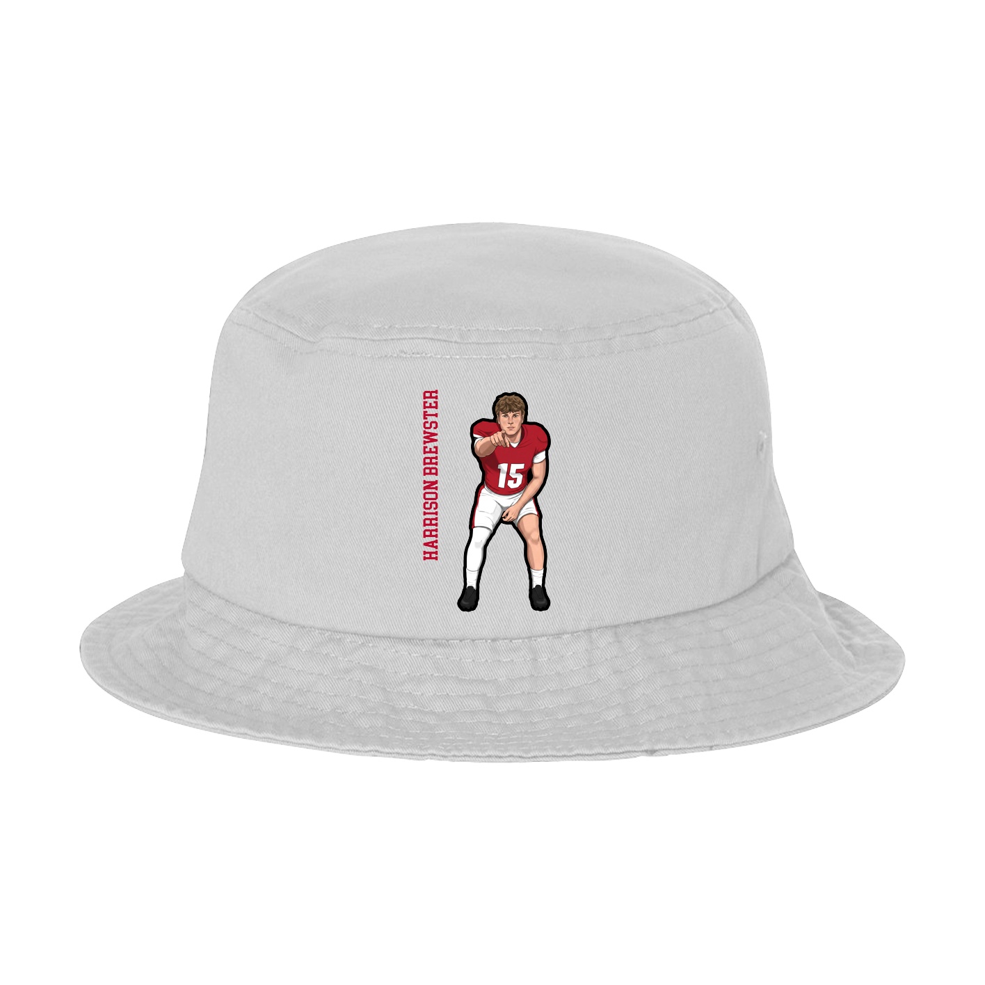Bucket Cap — Name Vertical in White