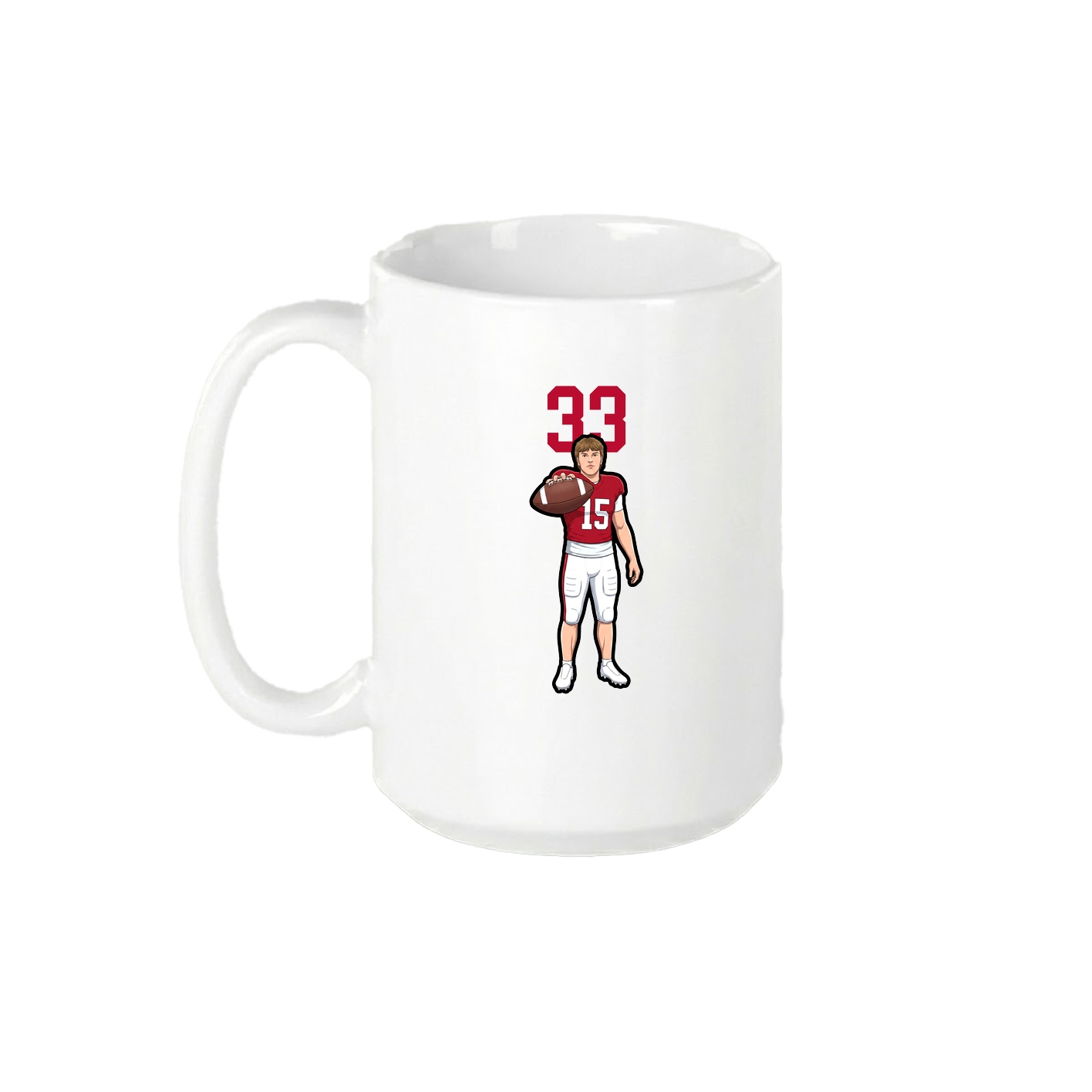 15oz Coffee Mug — Number Top in White