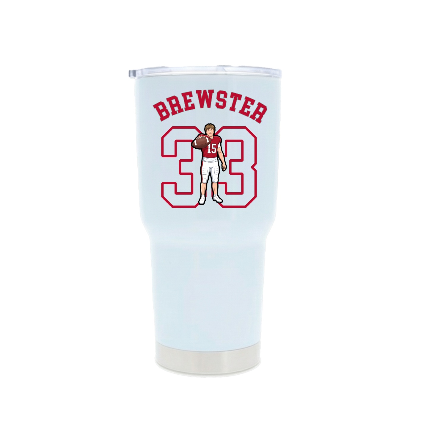 30oz Stainless Steel Tumbler — Shirsey Arch in White