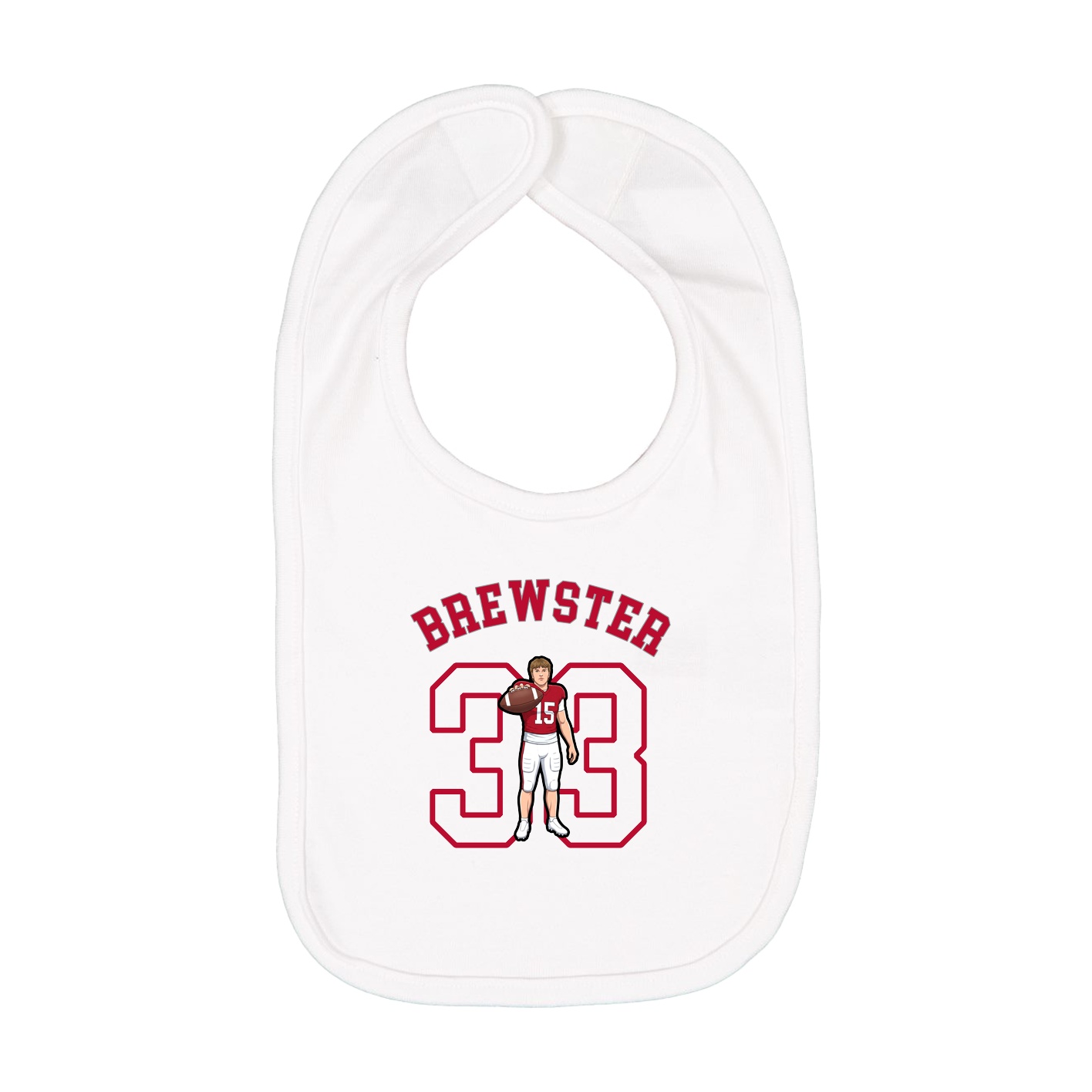Infant Bib — Shirsey Arch in White