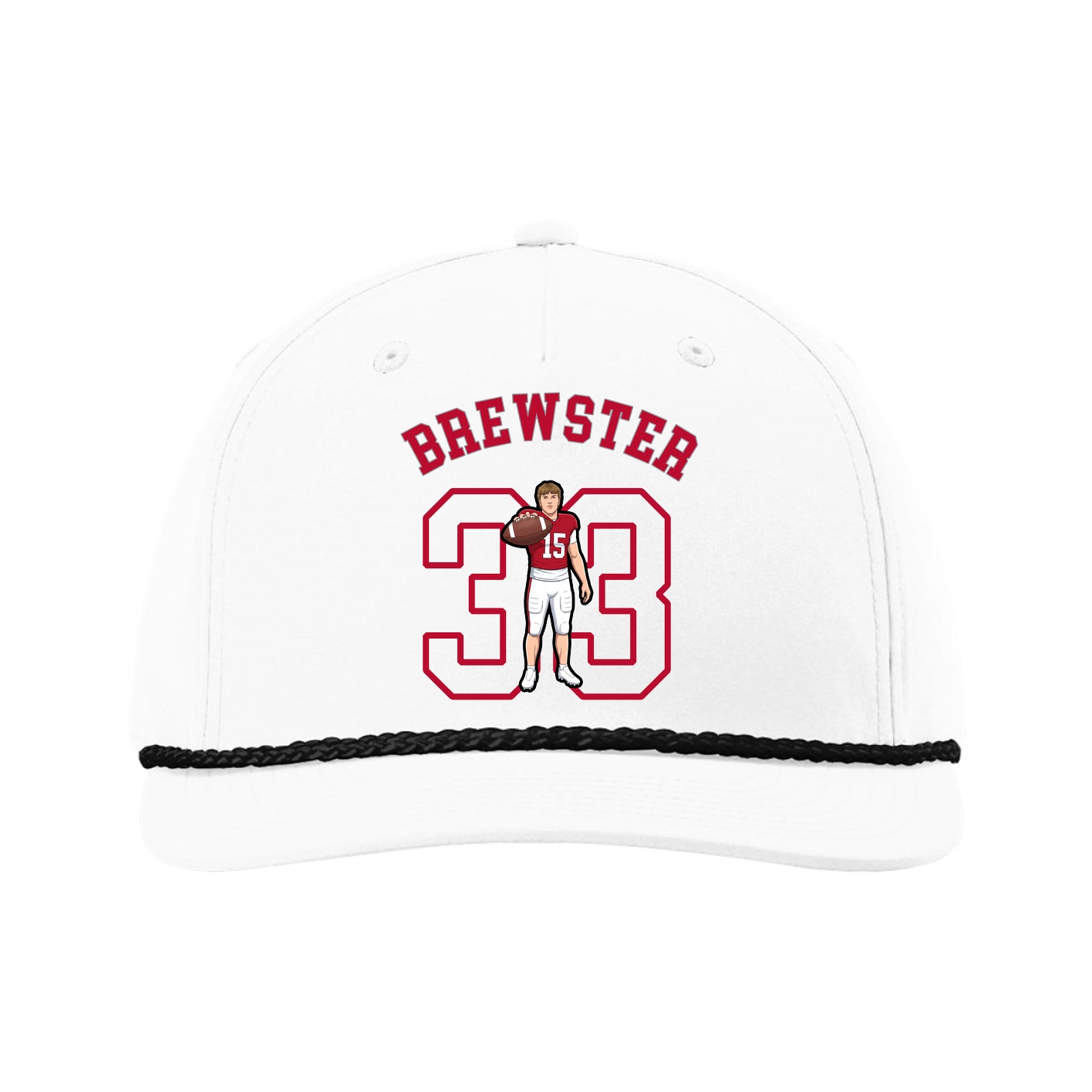 Five-Panel Classic Rope Cap — Shirsey Arch in White
