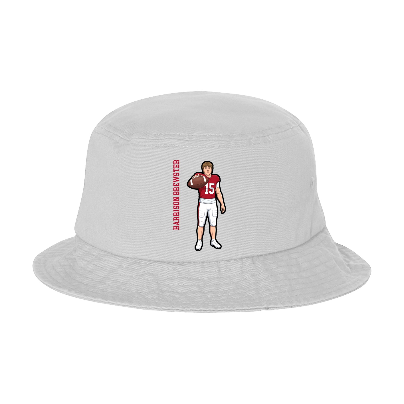 Bucket Cap — Name Vertical in White