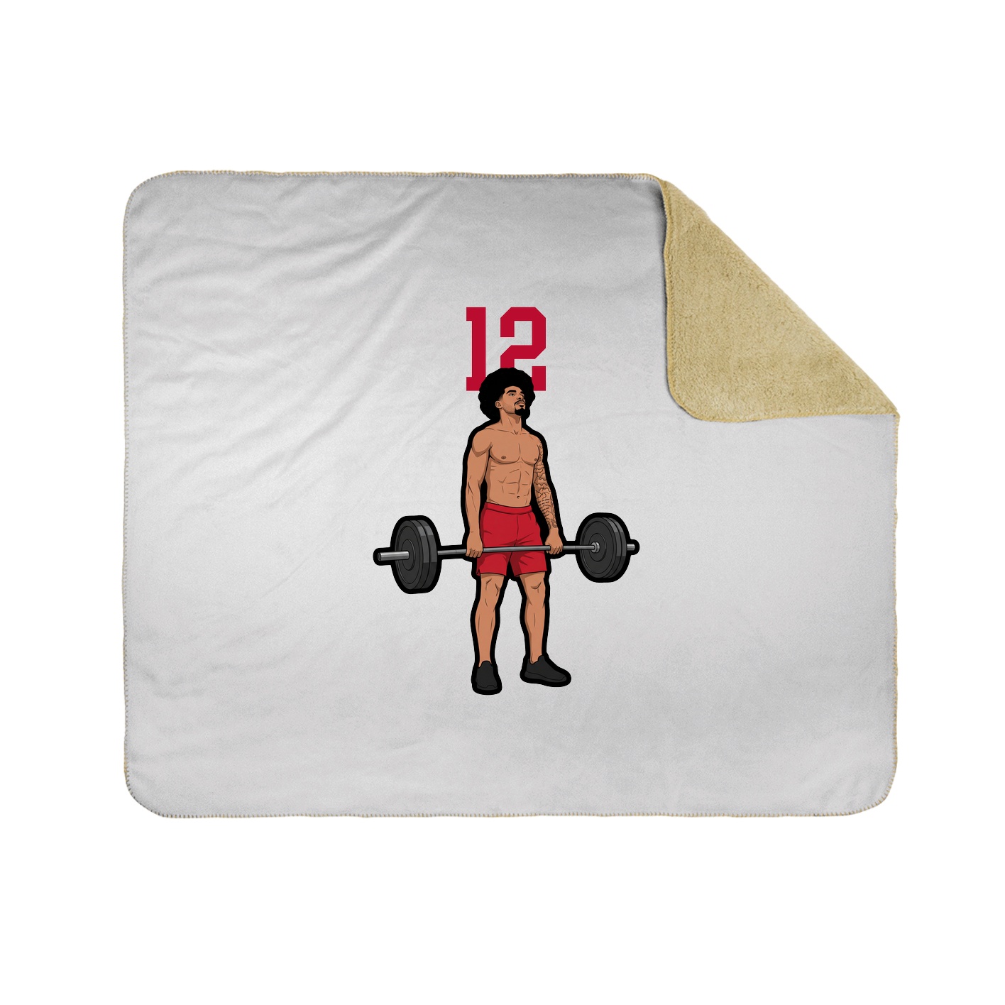 Throw Blanket — Number Top in White