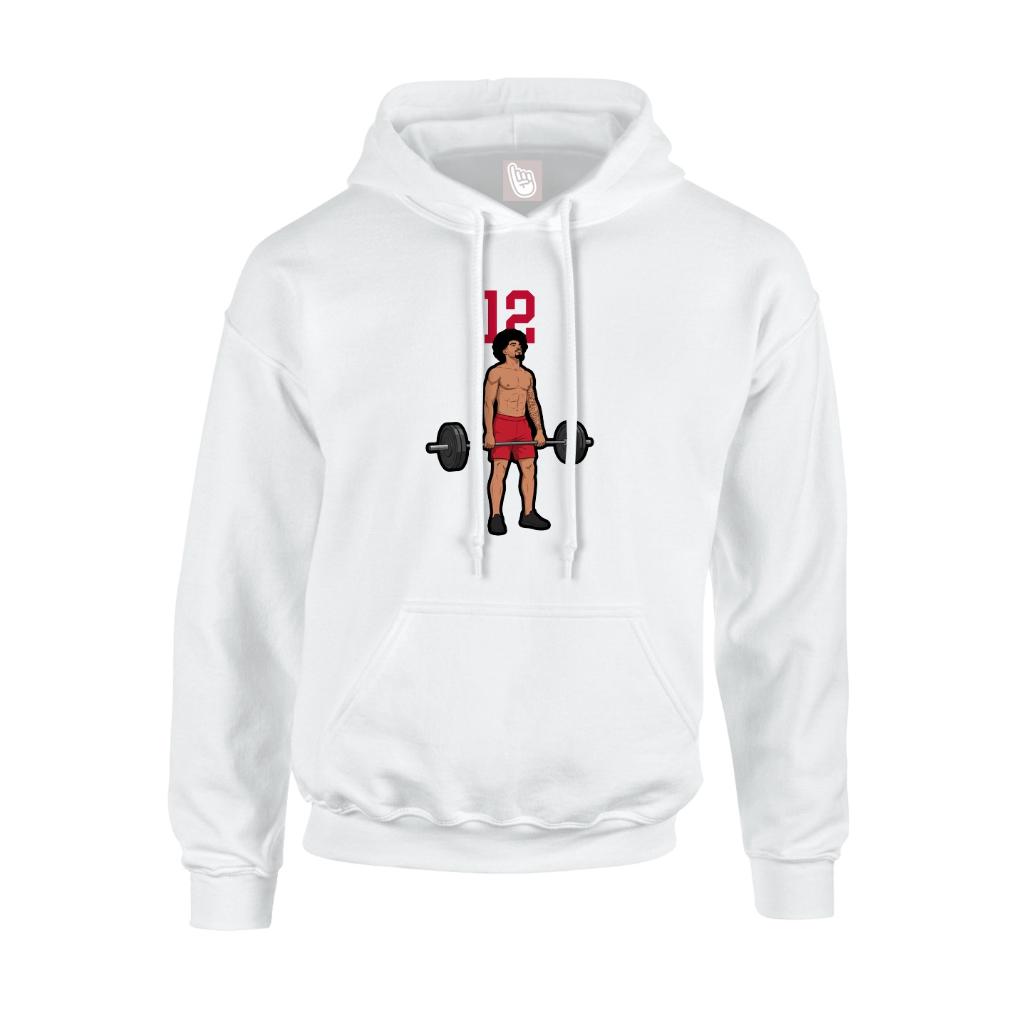 Youth Hoodie — Number Top in White