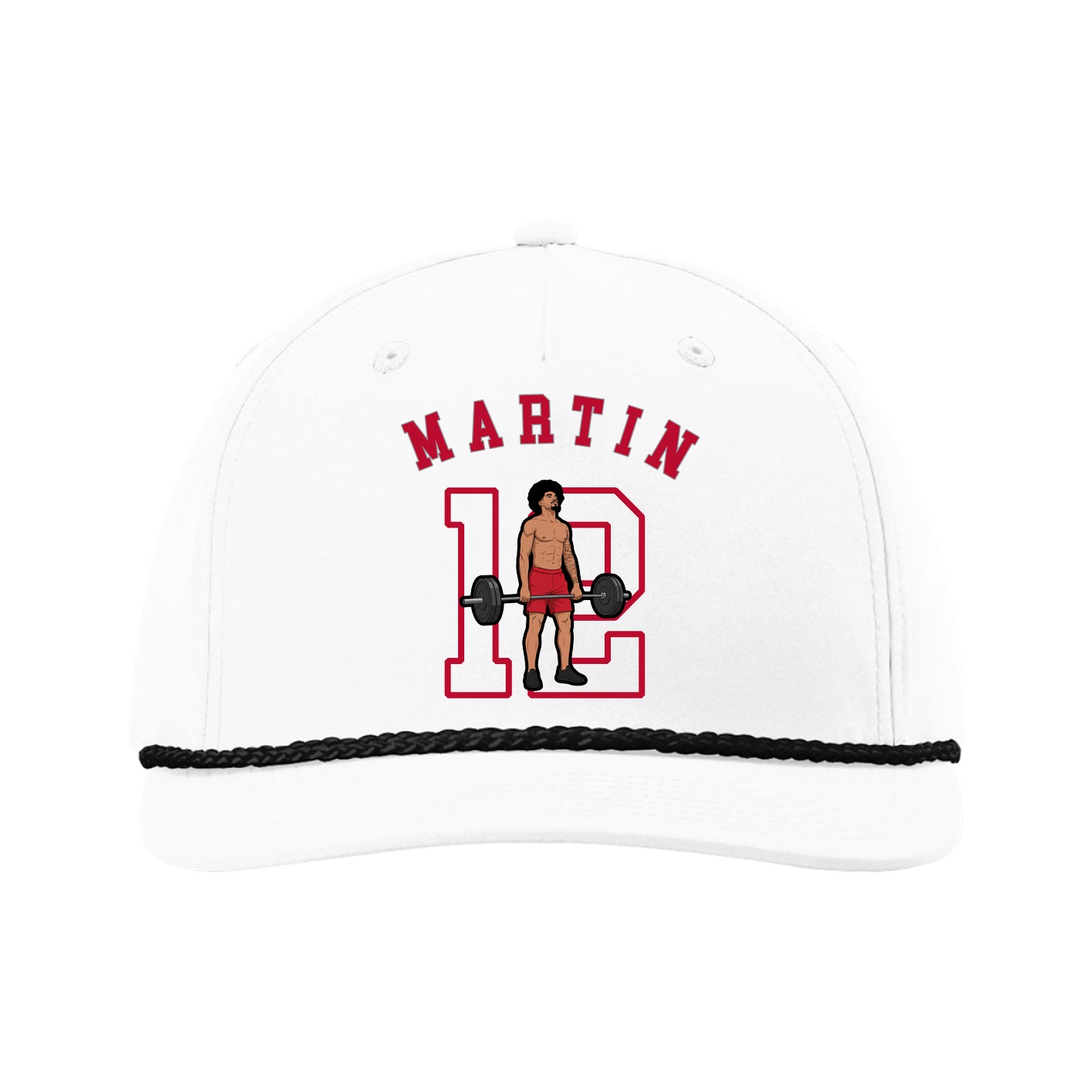Five-Panel Classic Rope Cap — Shirsey Arch in White
