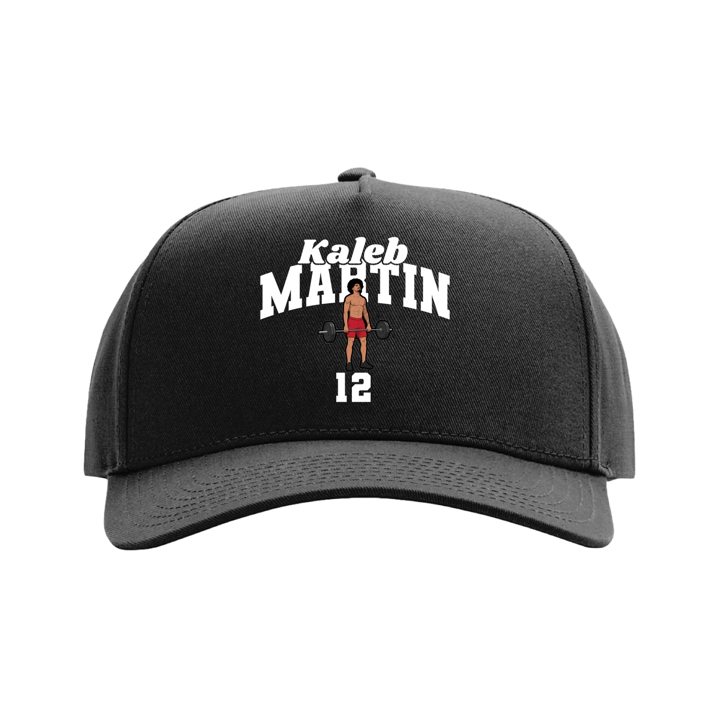 Full Fabric Five-Panel Champ Cap — Signature Arch in Black
