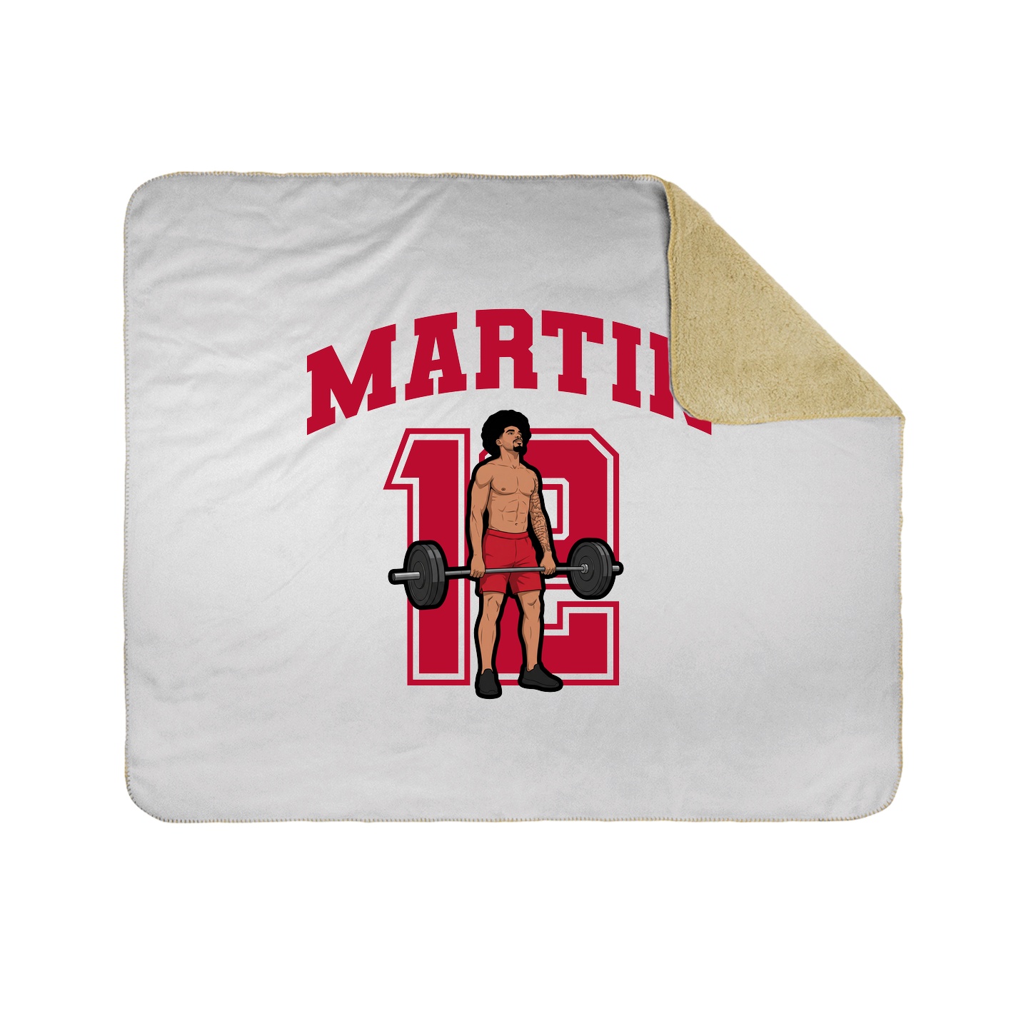 Throw Blanket — Number in White