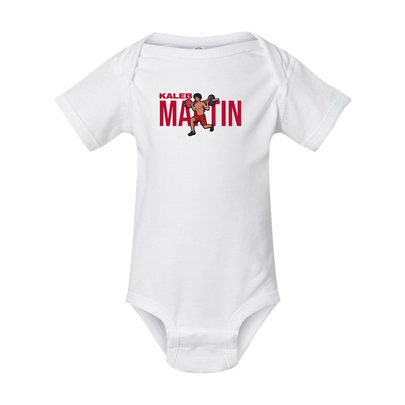 Baby Onesie — Player Name in White