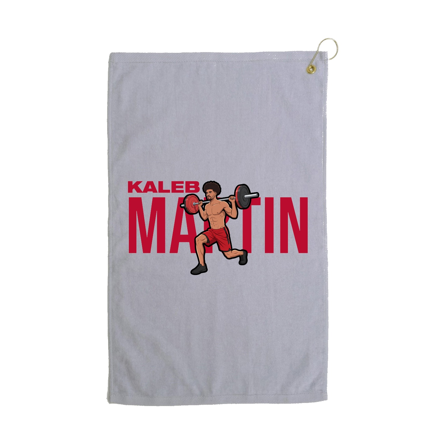 Golf Towel — Player Name in Grey