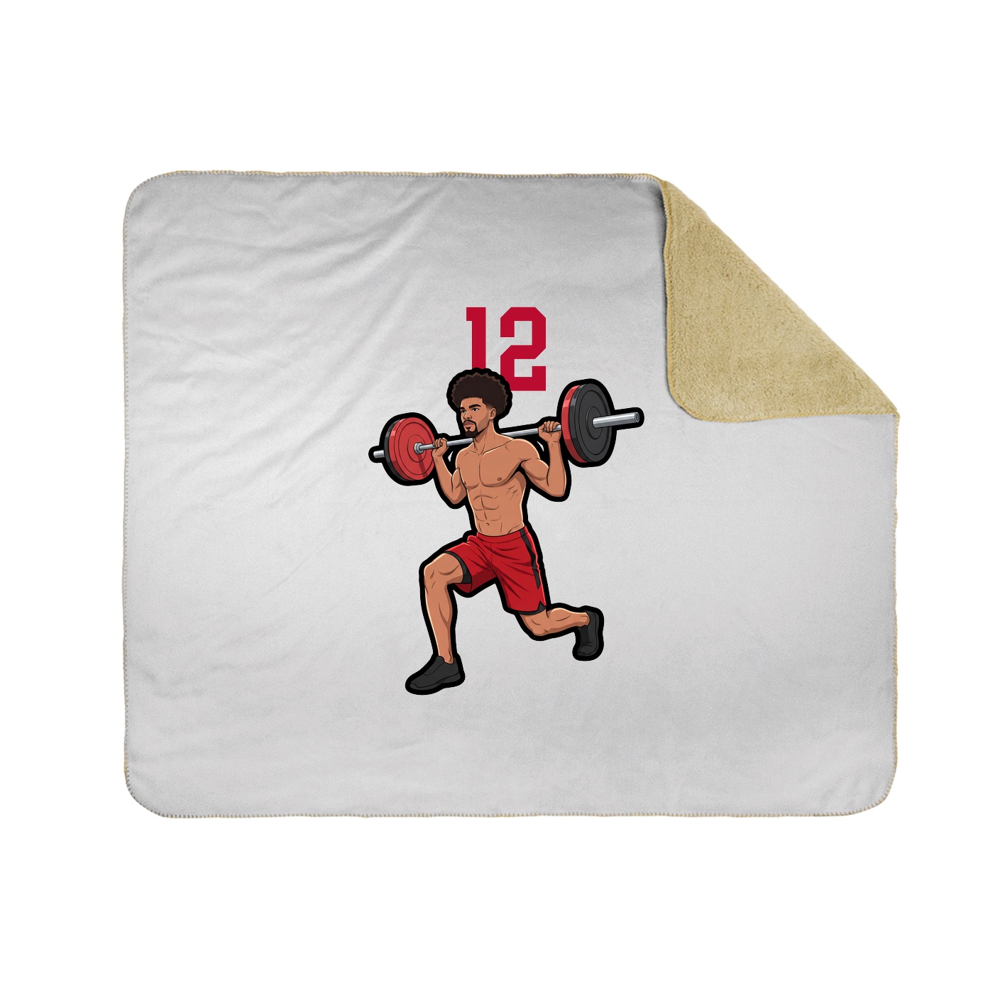 Throw Blanket — Number Top in White