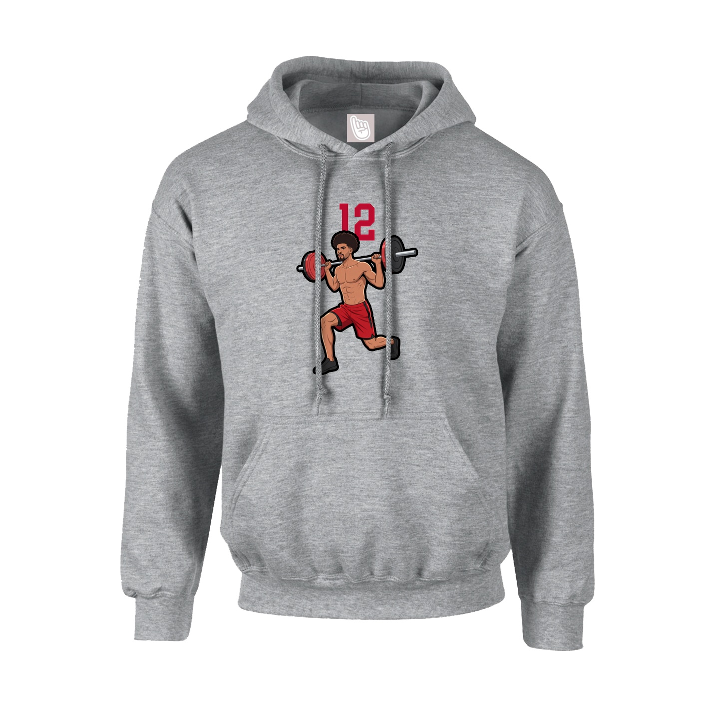 Youth Hoodie — Number Top in Grey