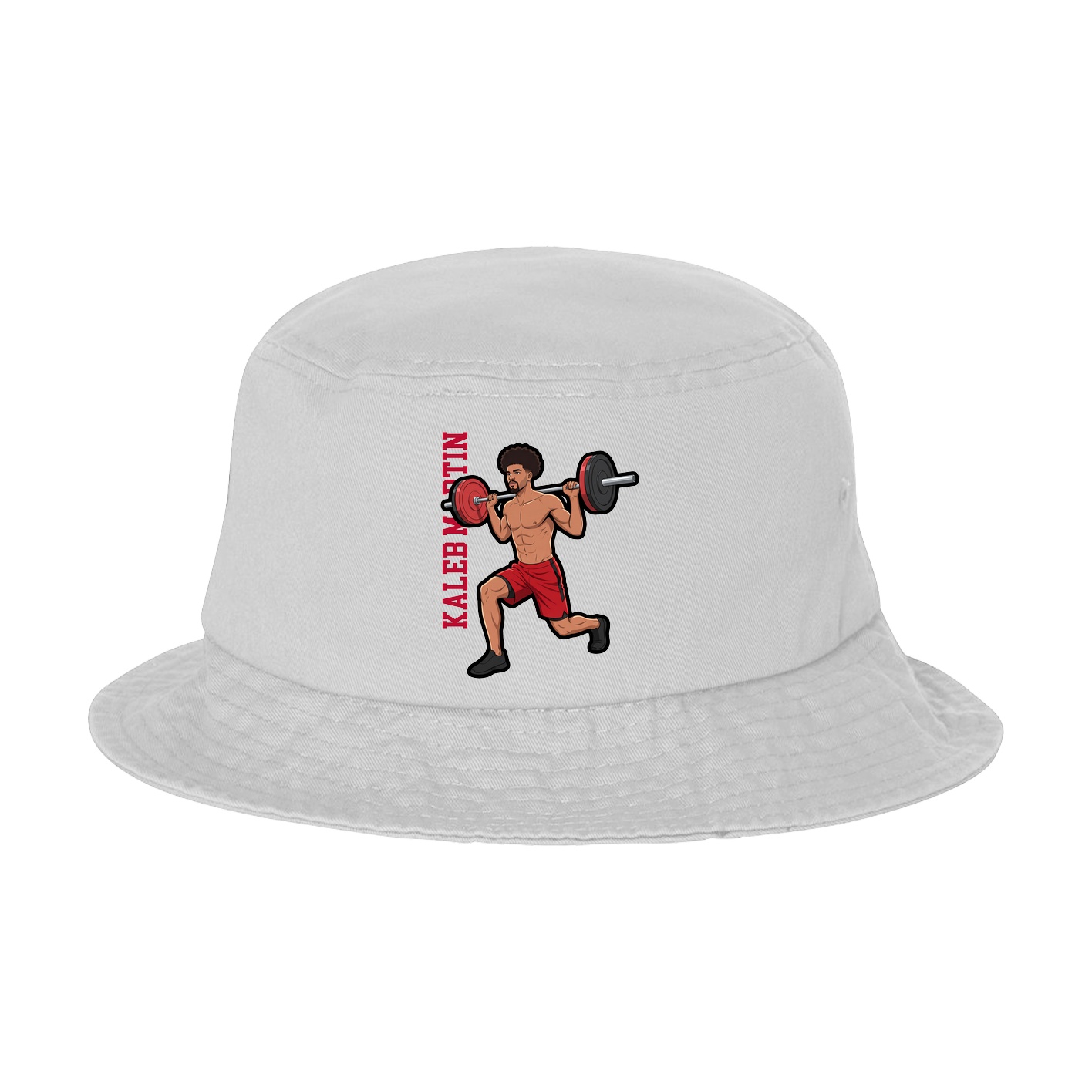 Bucket Cap — Name Vertical in White