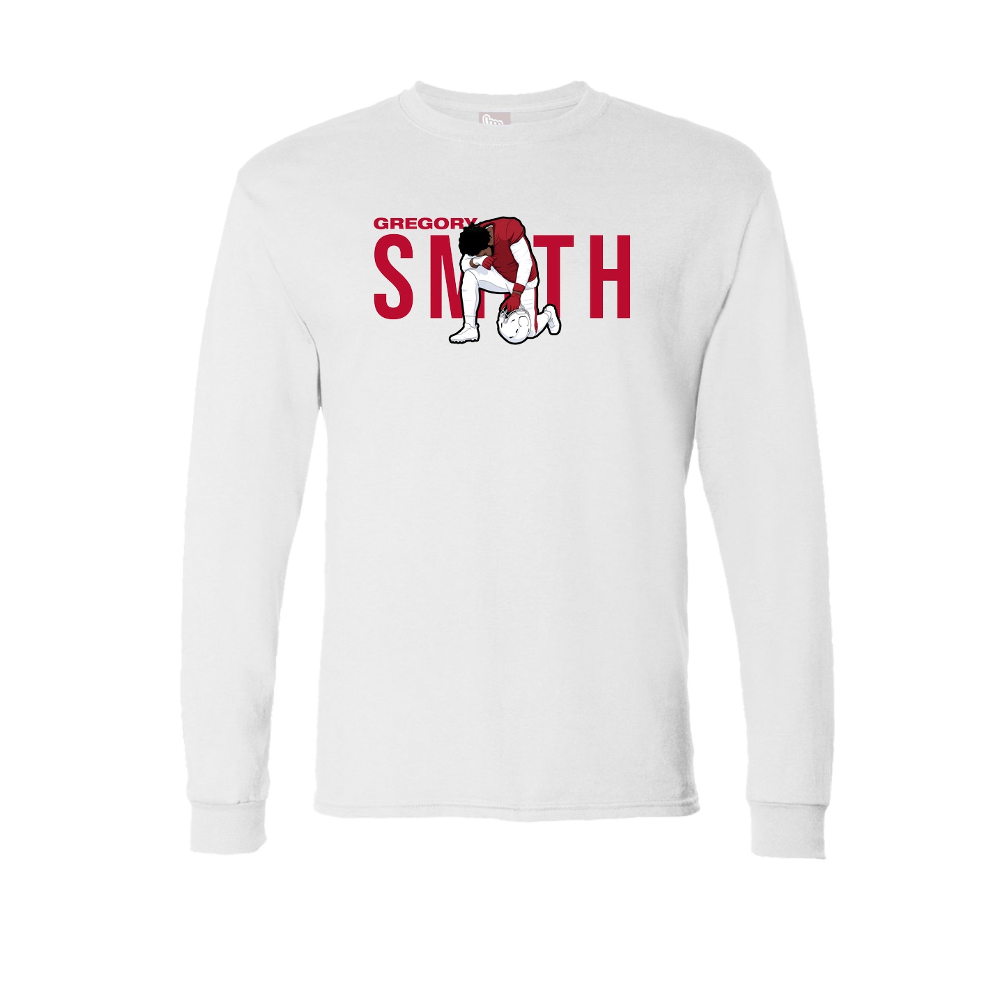 Long Sleeve Tee — Player Name in White