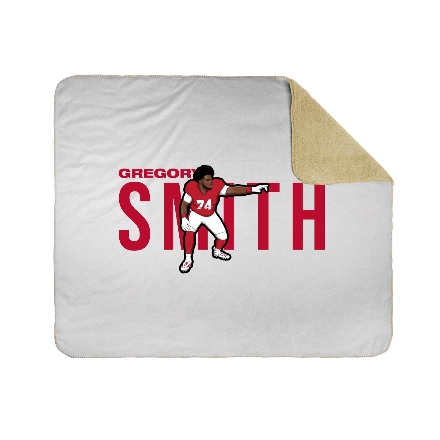 Throw Blanket — Player Name in White