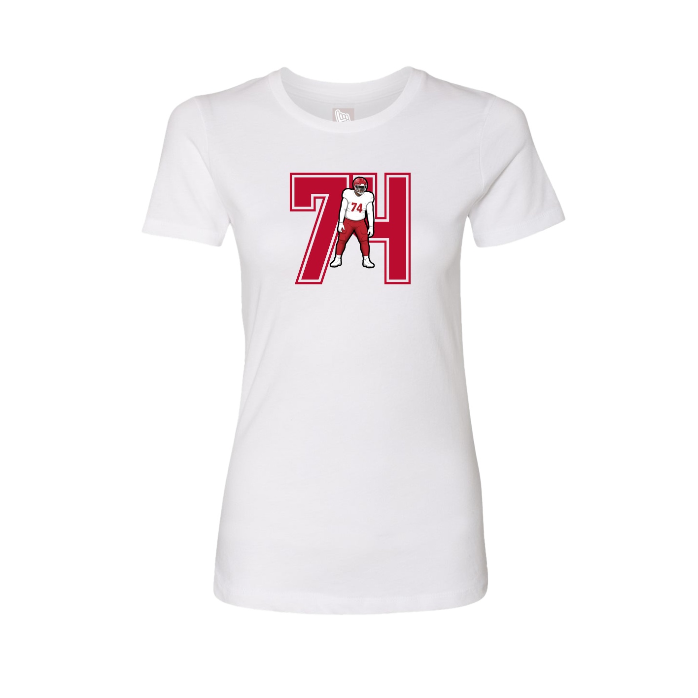 Womens Tee — Number in White