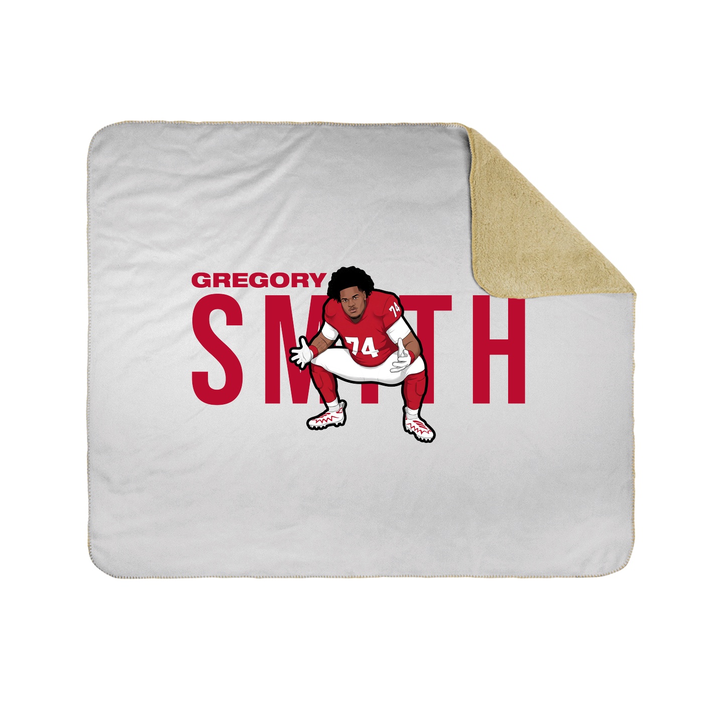 Throw Blanket — Player Name in White