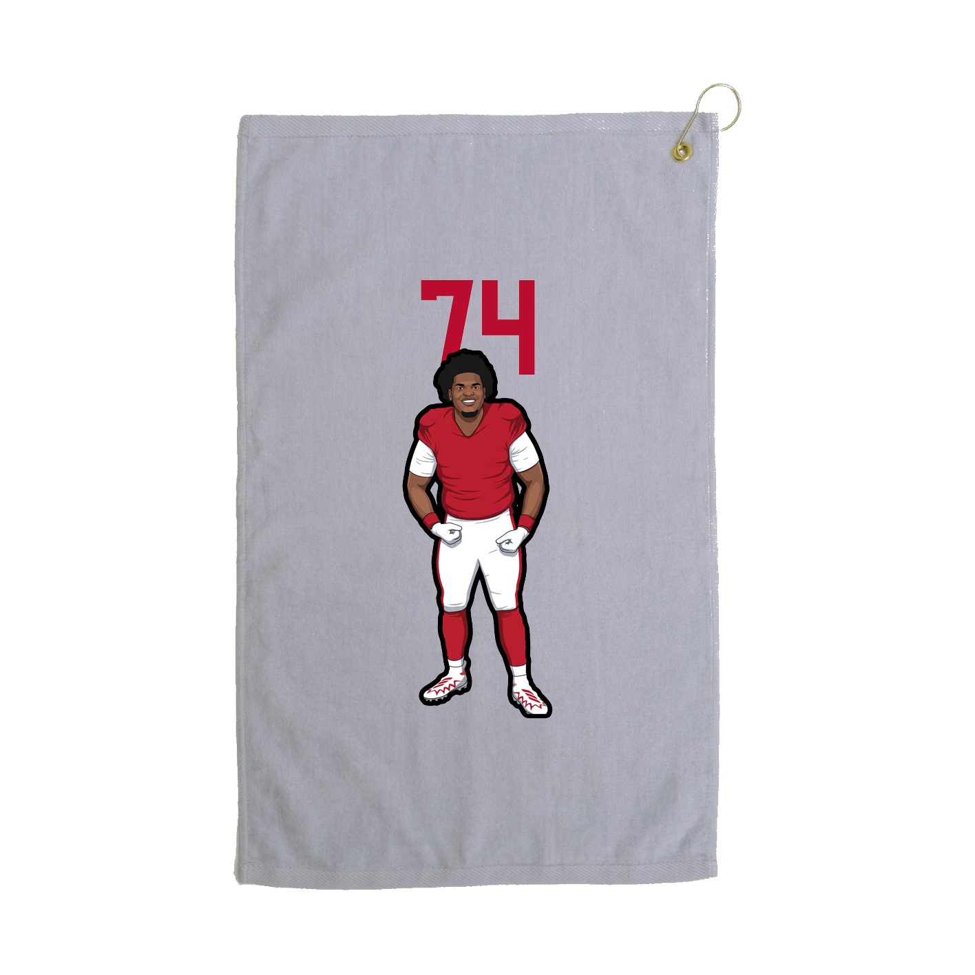 Golf Towel — Number Top in Grey
