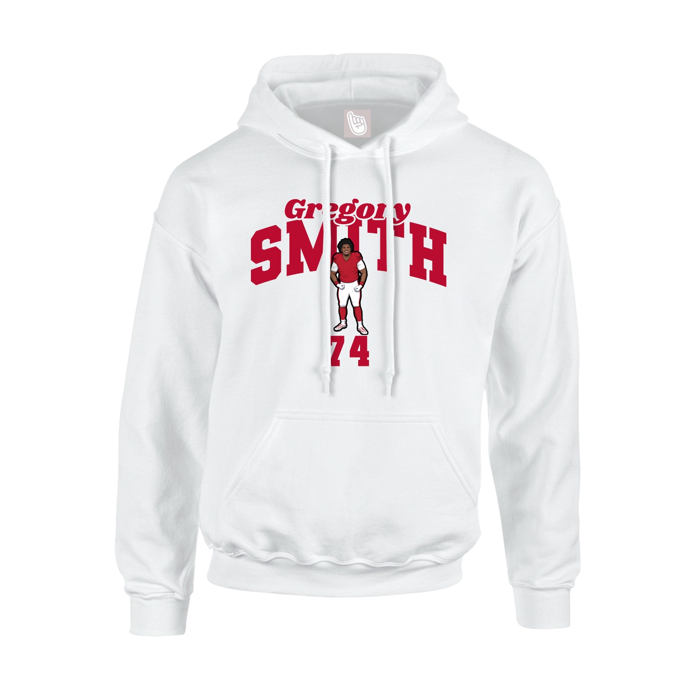 Hoodie — Signature Arch in White