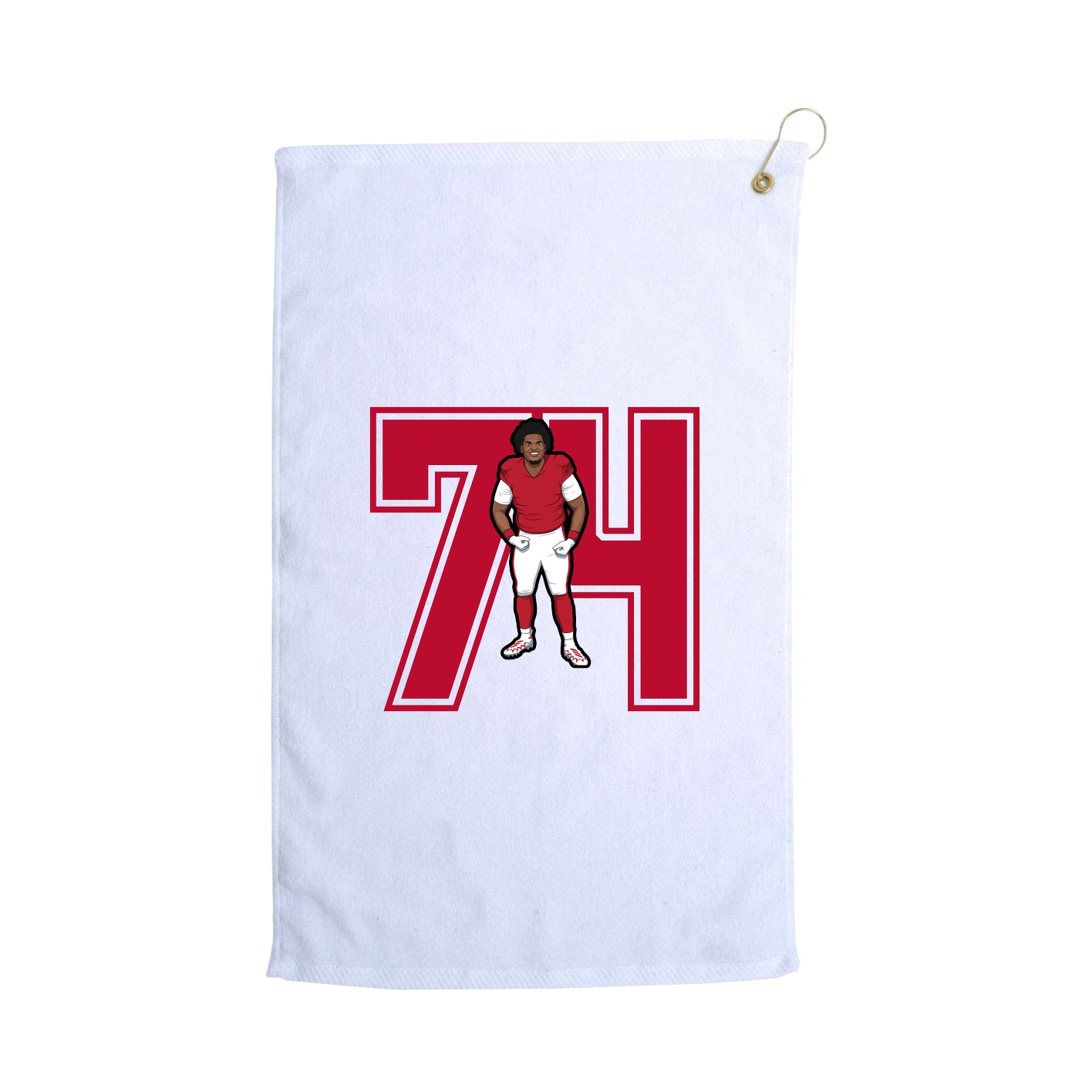 Golf Towel — Number in White