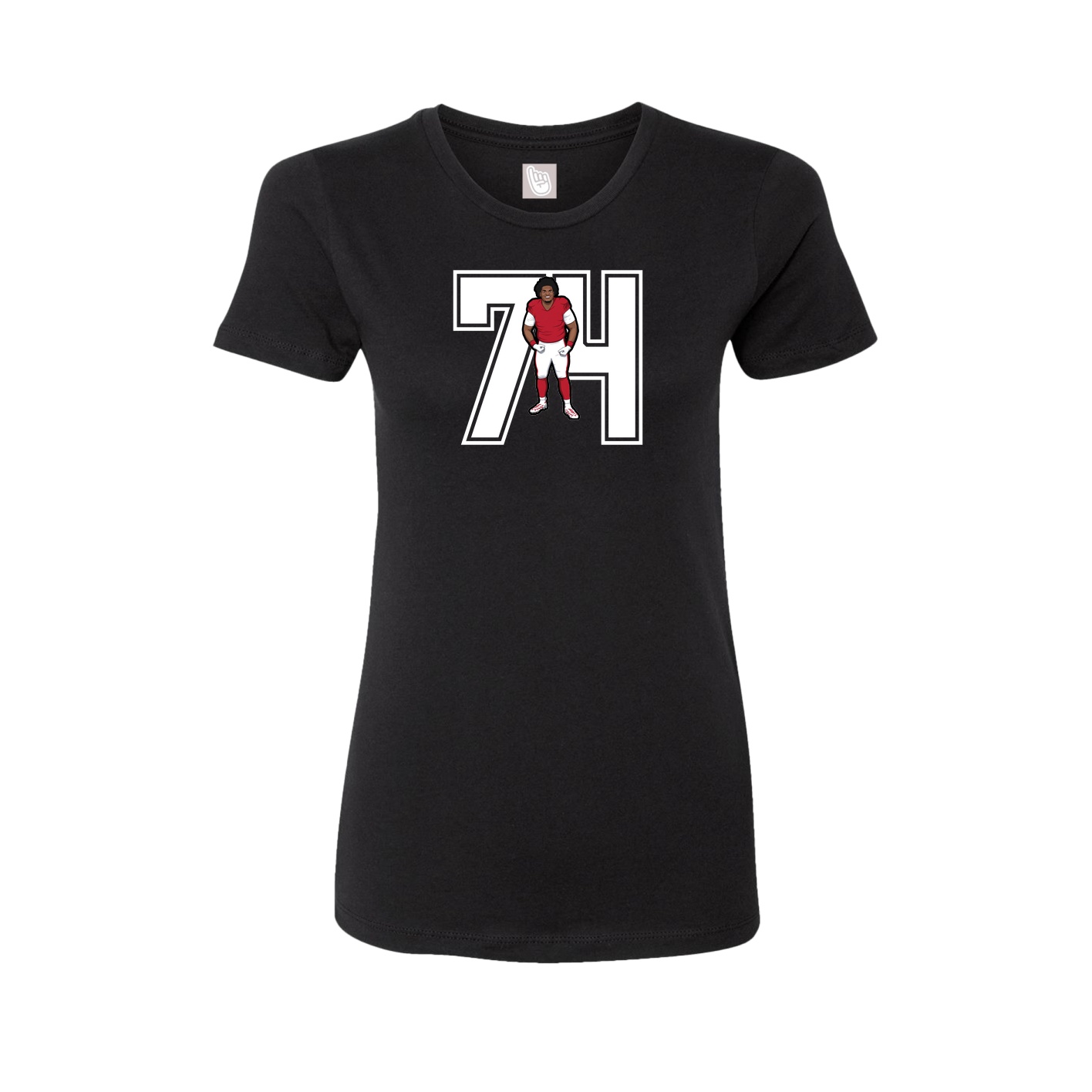 Womens Tee — Number in Black