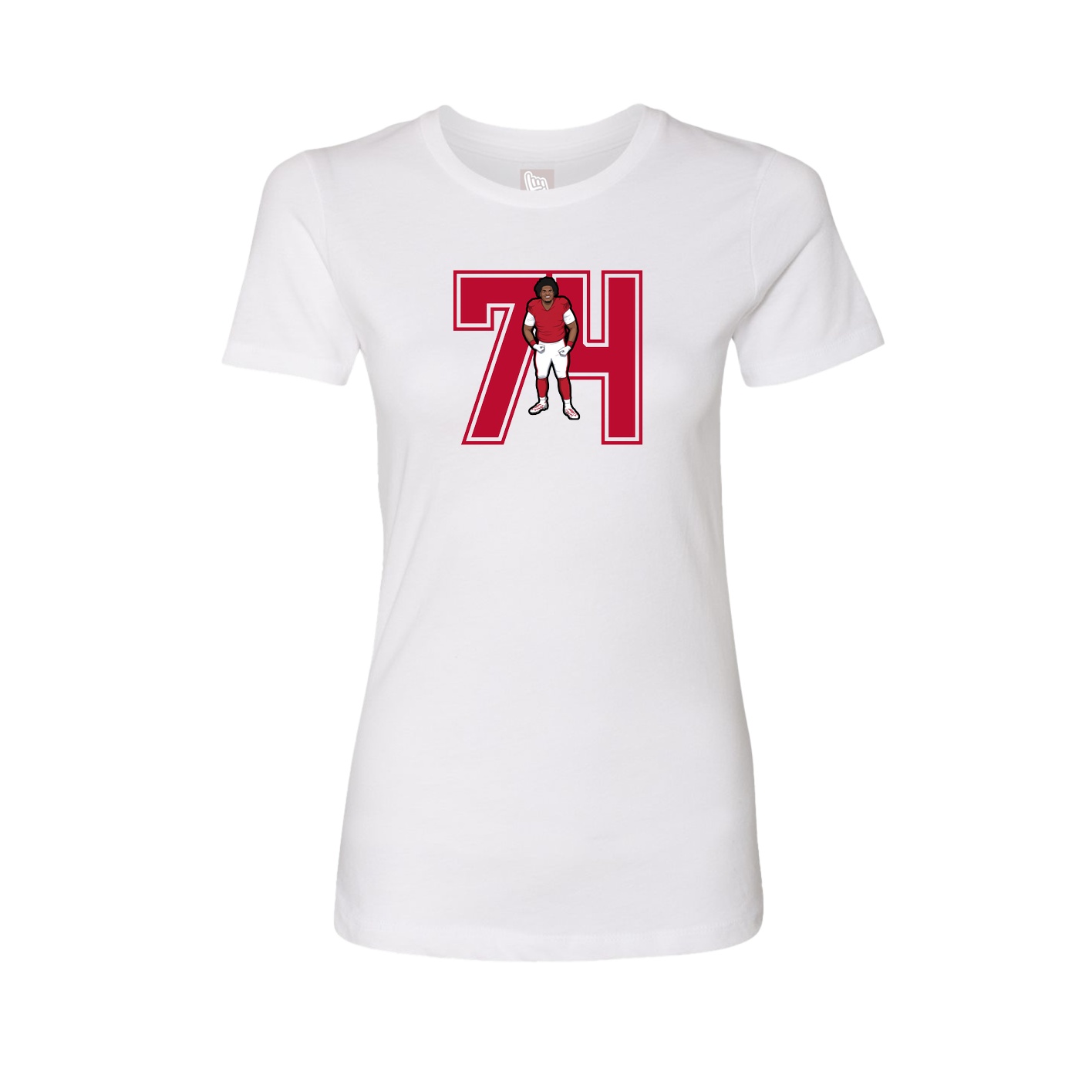Womens Tee — Number in White