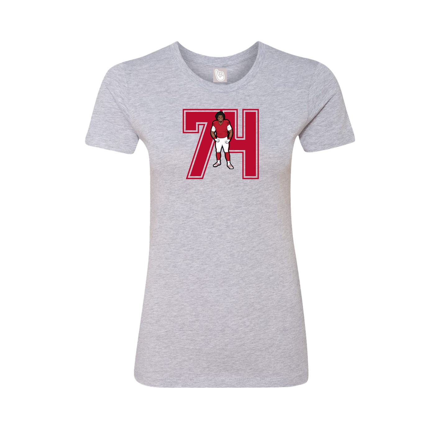 Womens Tee — Number in Grey