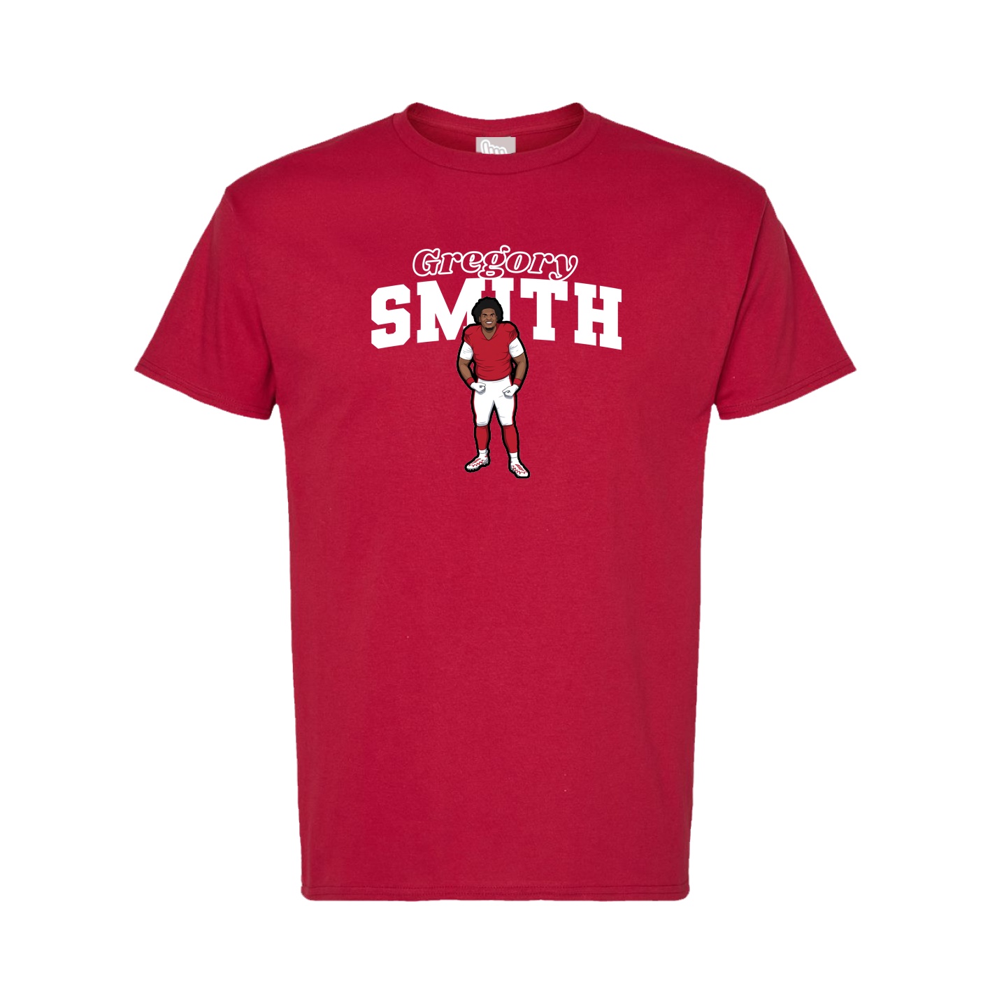Tee — Name Arch in Crimson