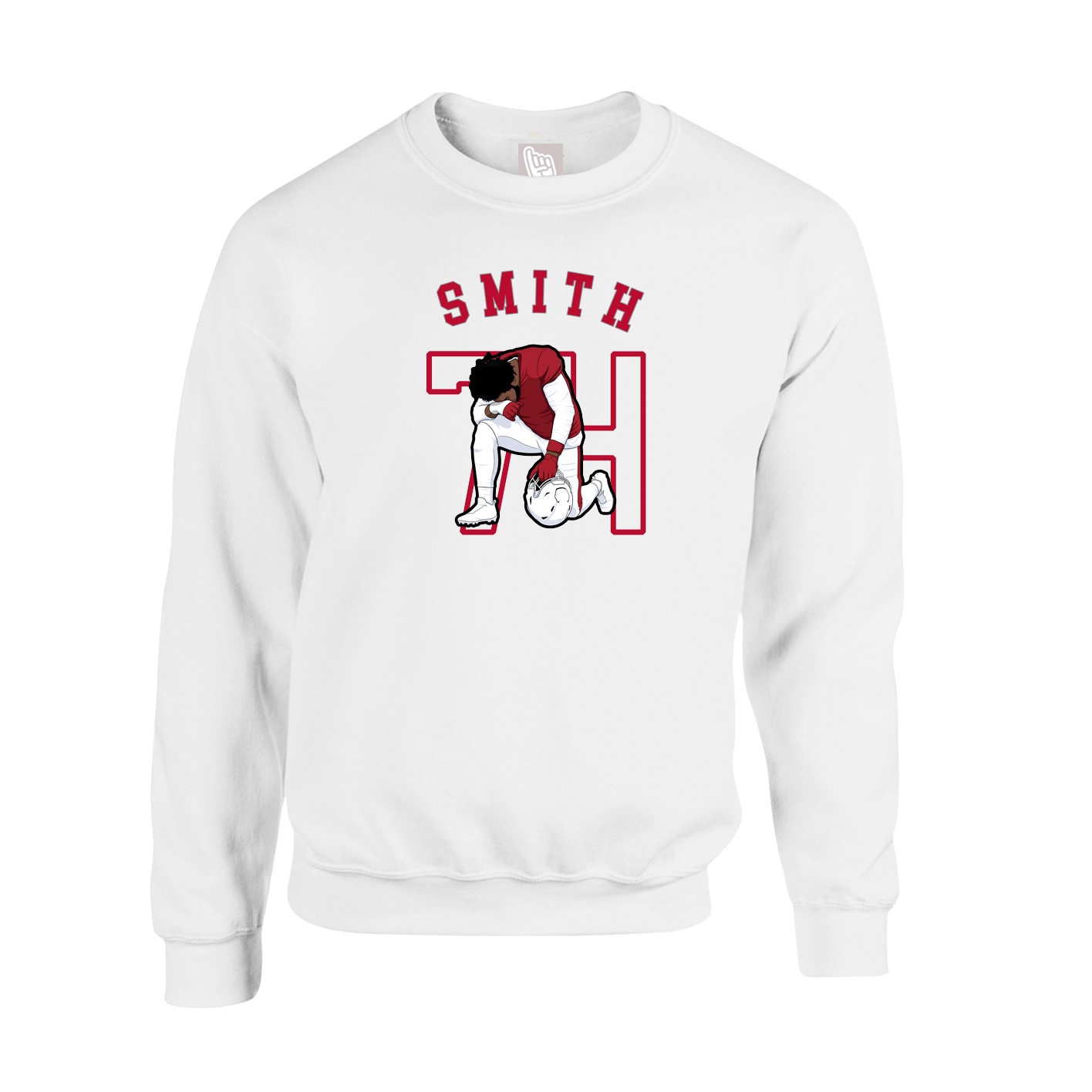 Fleece Crew — Shirsey Arch in White