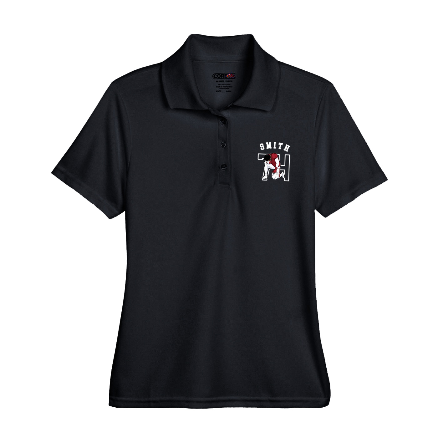 Womens Performance Polo — Shirsey Arch in Black