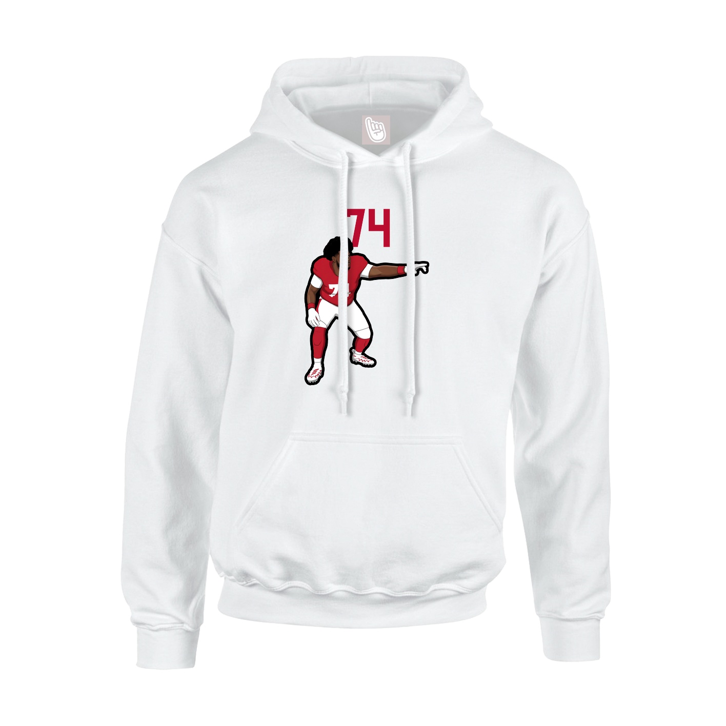 Hoodie — Number Top in White