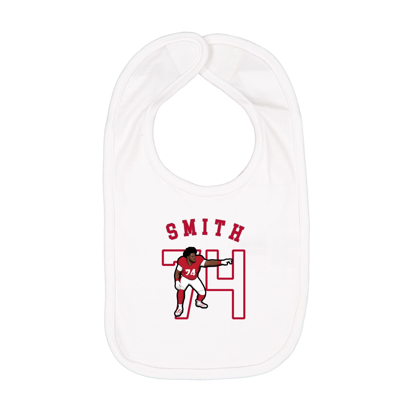 Infant Bib — Shirsey Arch in White