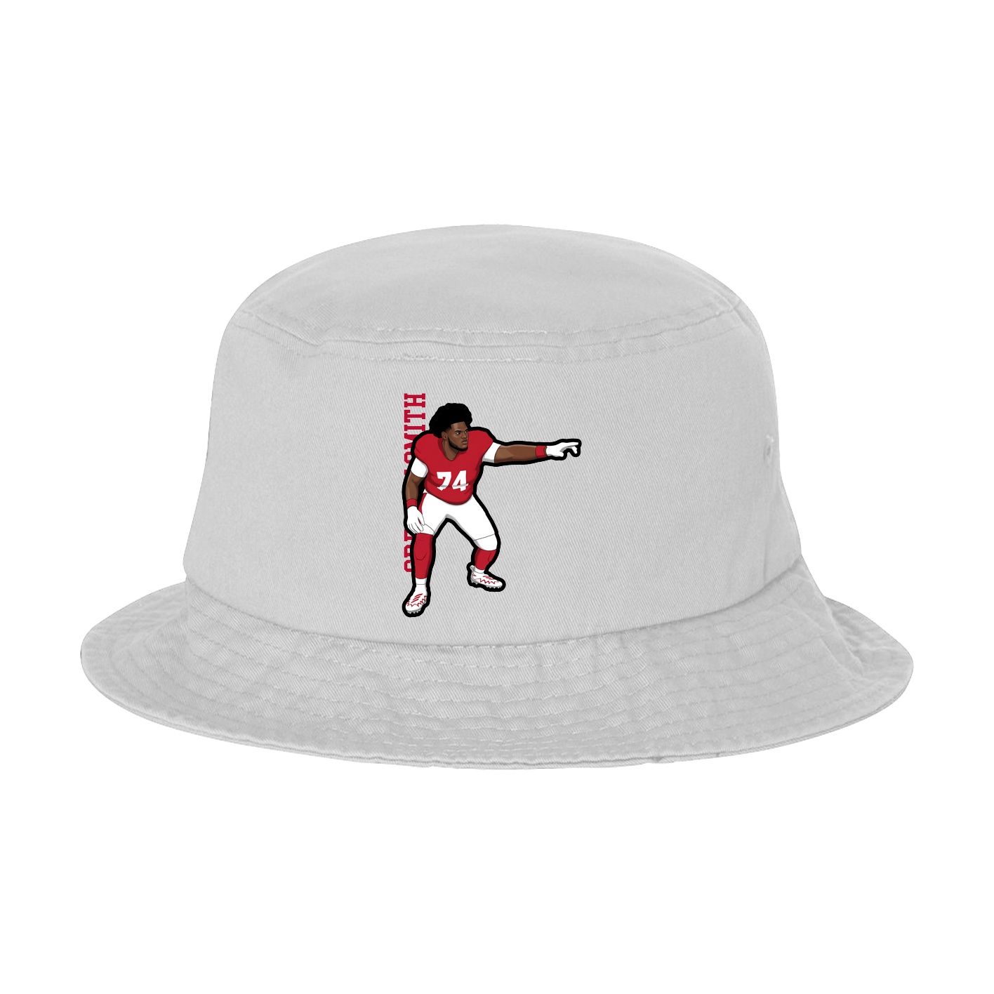 Bucket Cap — Name Vertical in White